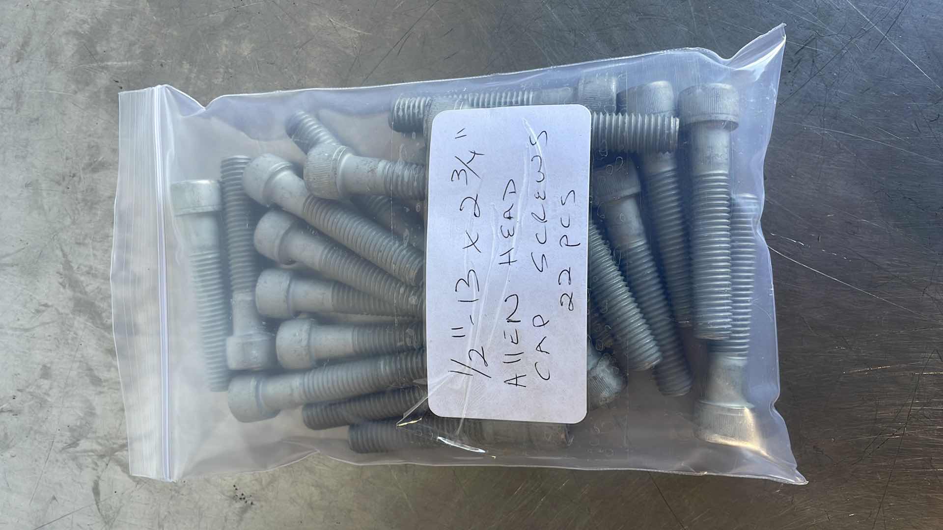 Photo 1 of 1/2”-13x2-3/4” ALLEN HEAD CAP SCREWS 22PCS