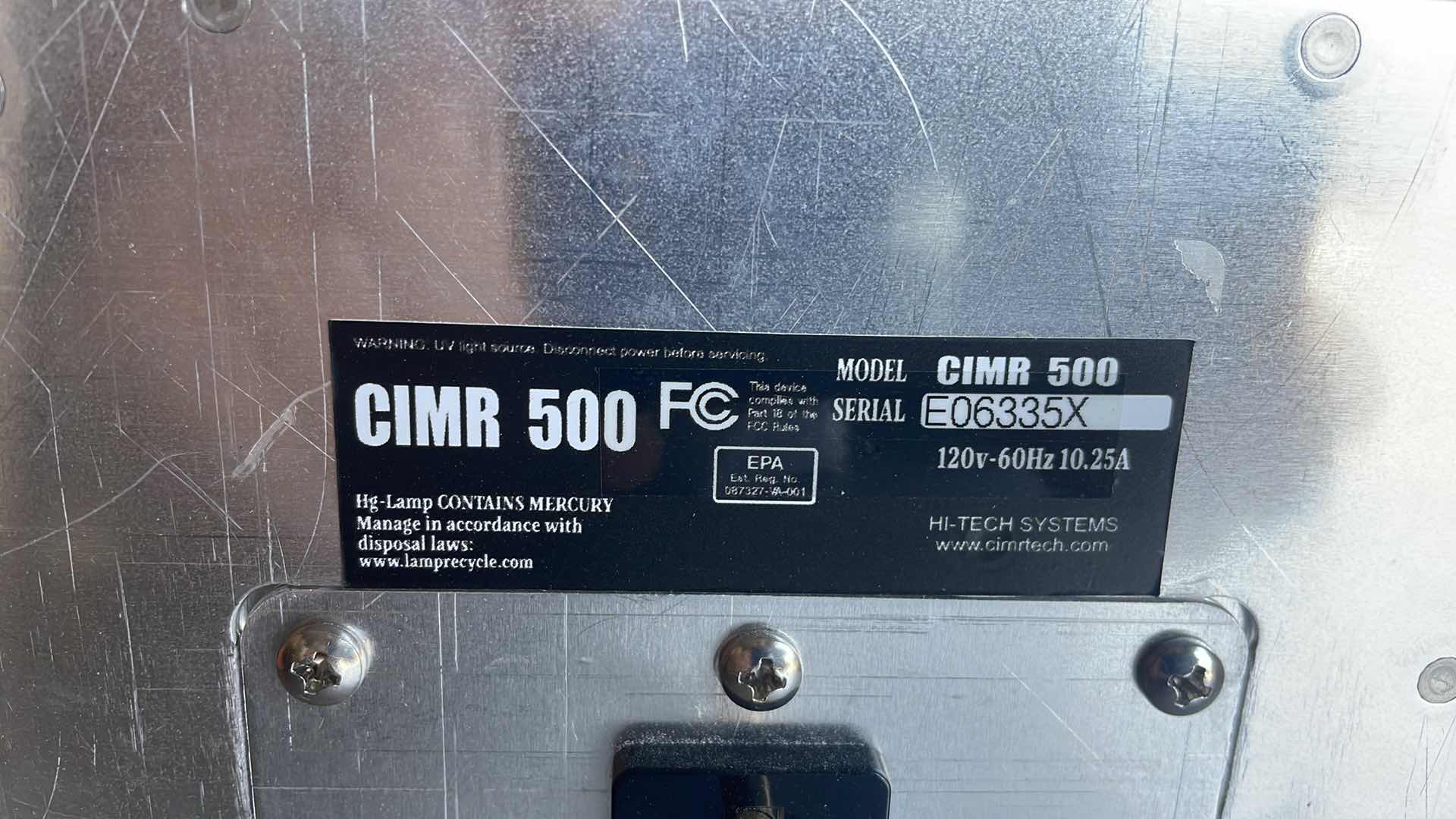 Photo 1 of CIMR 500 HI TECH AIR PURIFICATION