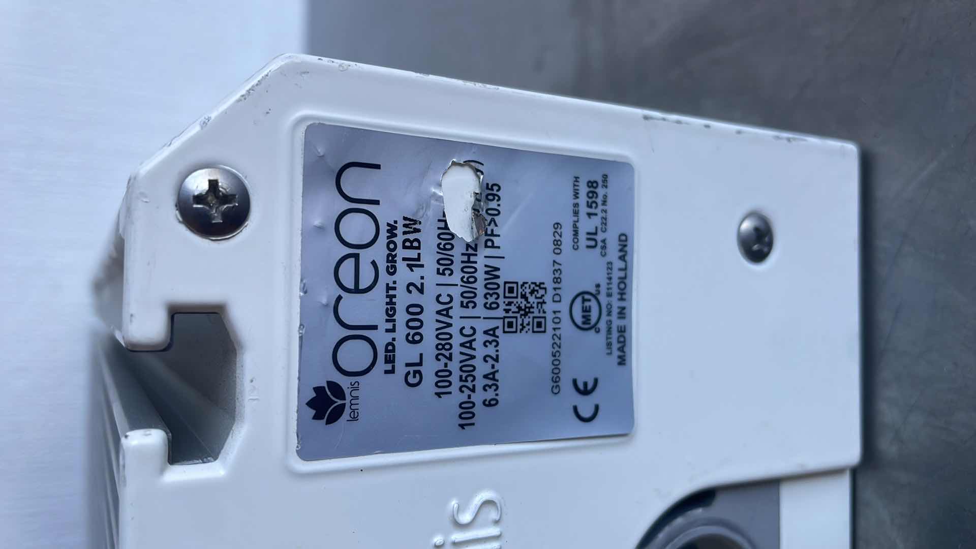 Photo 2 of LEMNIS OREON GL 600 2.1 LBW LED
GREENHOUSE GROW LIGHT WATER-COOLED
630W