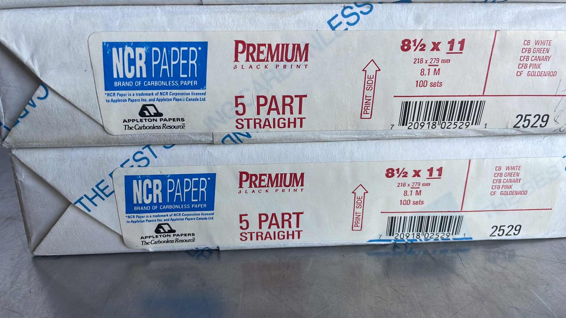 Photo 1 of NCR PAPER BRAND OF CARBONLESS PAPER PREMIUM 5 PART STRAIGHT