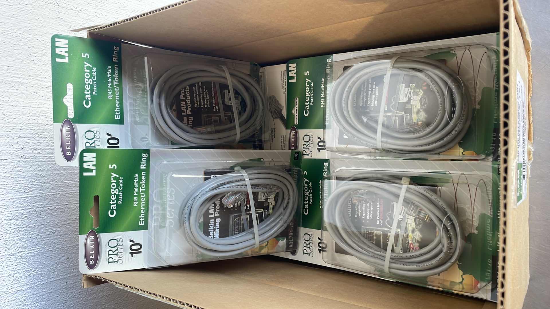 Photo 1 of BELKIN-CABLES BELKIN CAT5E PATCH CABLE, GRAY, 7FT A3L791-10 (12)