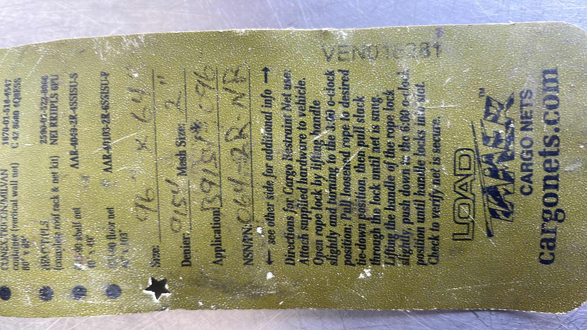 Photo 1 of LOAD TAMER 2” CARGO NET 96” x 64”