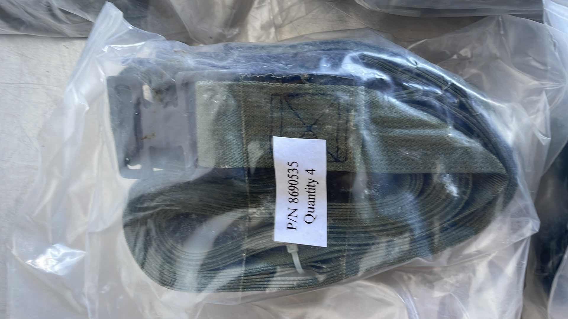 Photo 3 of MILTARY SPEC WEBBING STRAP 1.5" WIDE X 83" LONG W/ STEEL BUCKLE P/N 8690535 (16)