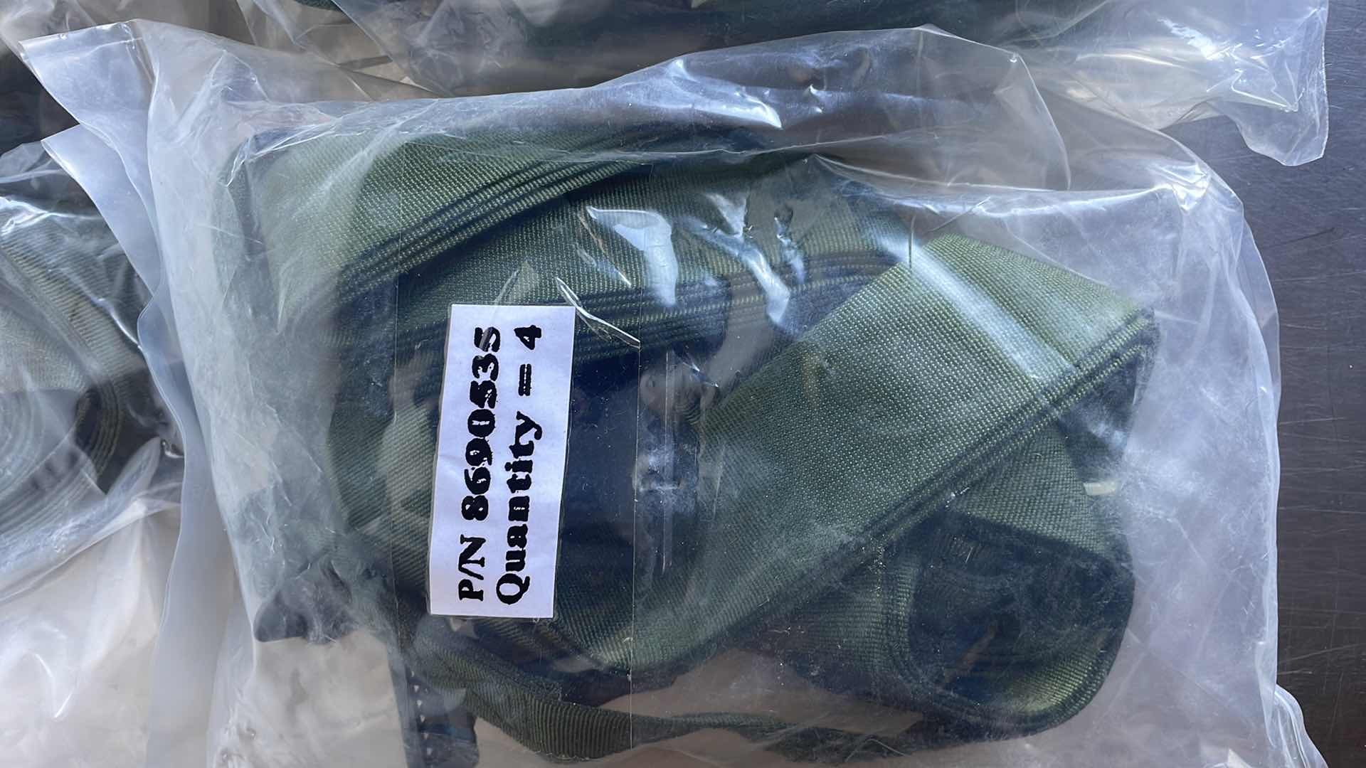 Photo 2 of MILTARY SPEC WEBBING STRAP 1.5" WIDE X 83" LONG W/ STEEL BUCKLE P/N 8690535 (16)