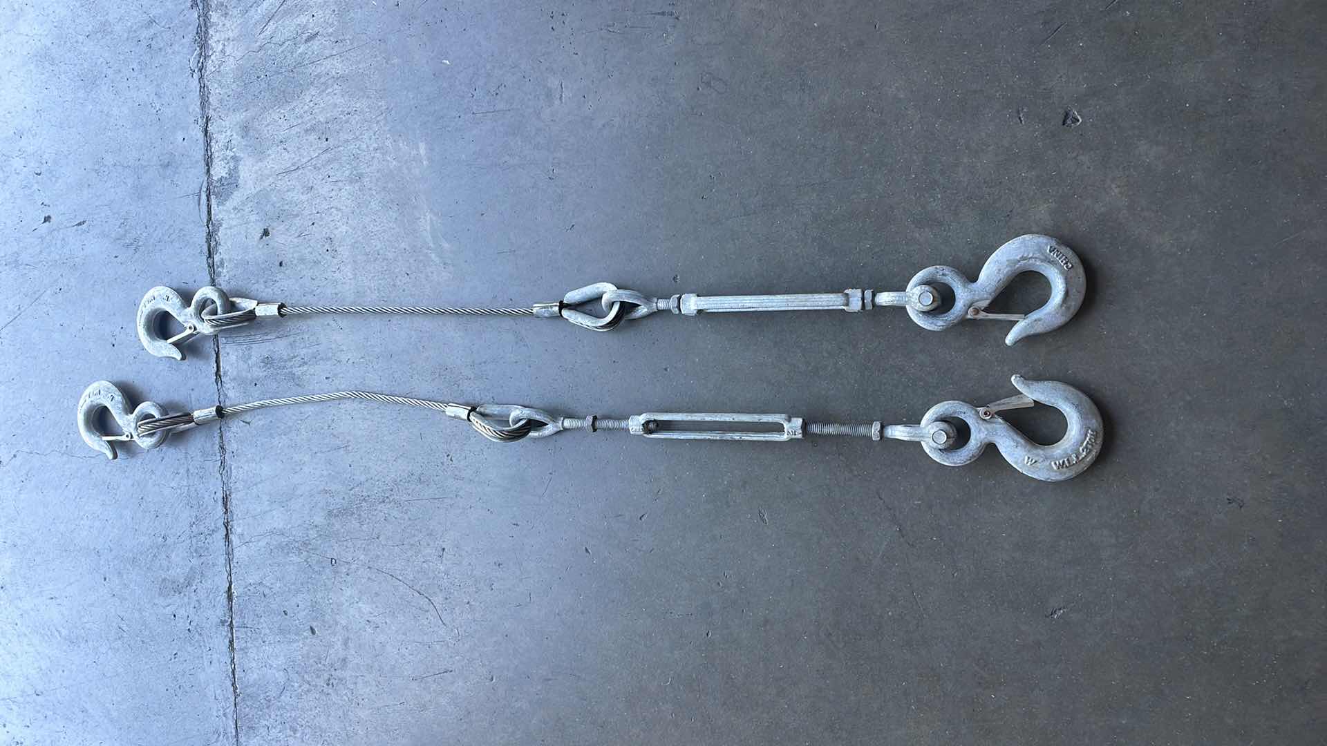 Photo 1 of SINGLE LEG WIRE ROPE ASSEMBLY WITH HOOKS 2 TON WLL (2)