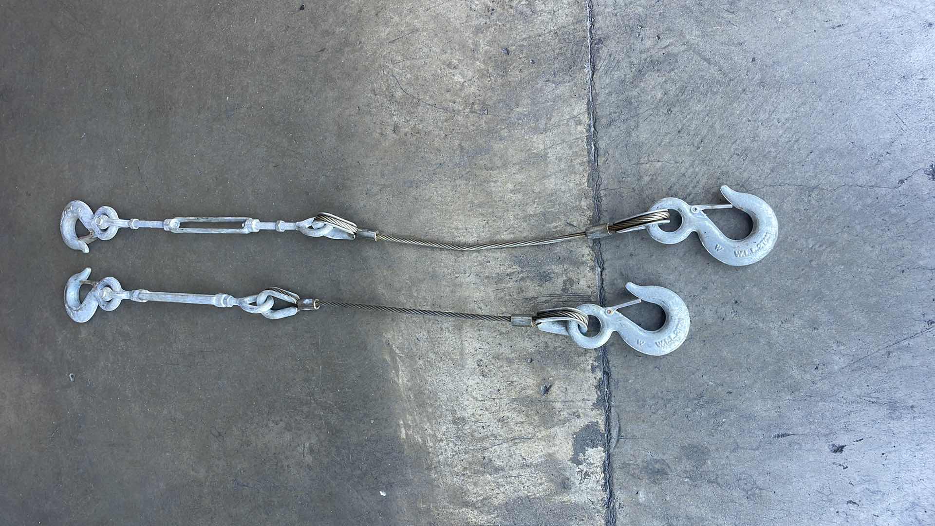 Photo 1 of SINGLE LEG WIRE ROPE ASSEMBLY WITH HOOKS 2 TON WLL (2)