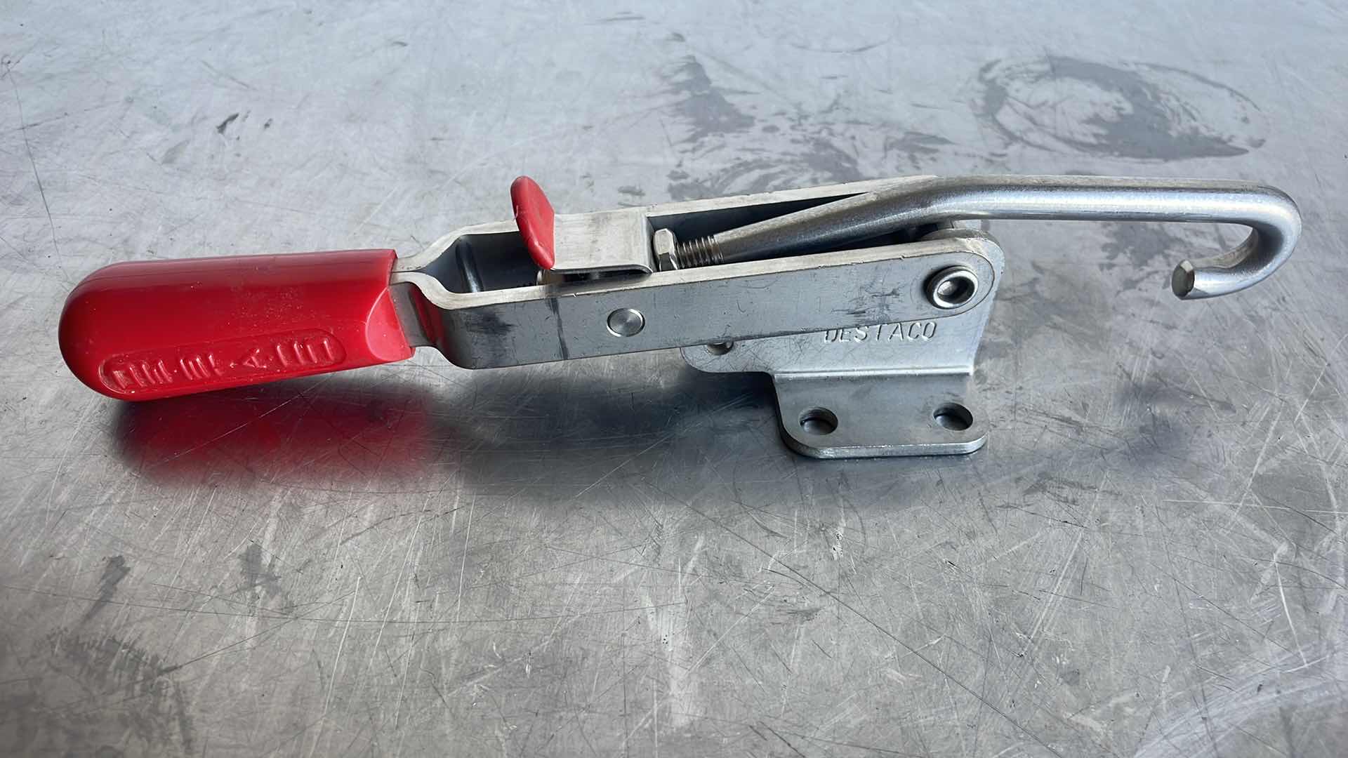 Photo 1 of DE-STA-CO 371-SS J-HOOK LATCH CLAMP 750LBS HOLDING CAP. 2.58"
H X 11.89" L