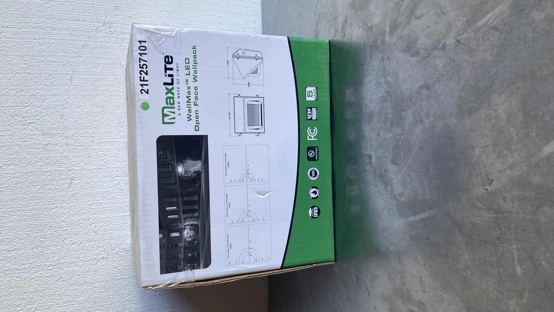 Photo 1 of MAXLITE 40 WATT OPEN FACE LED WALLPACK 5000K COLOR TEMP. 120-277V BRONZE