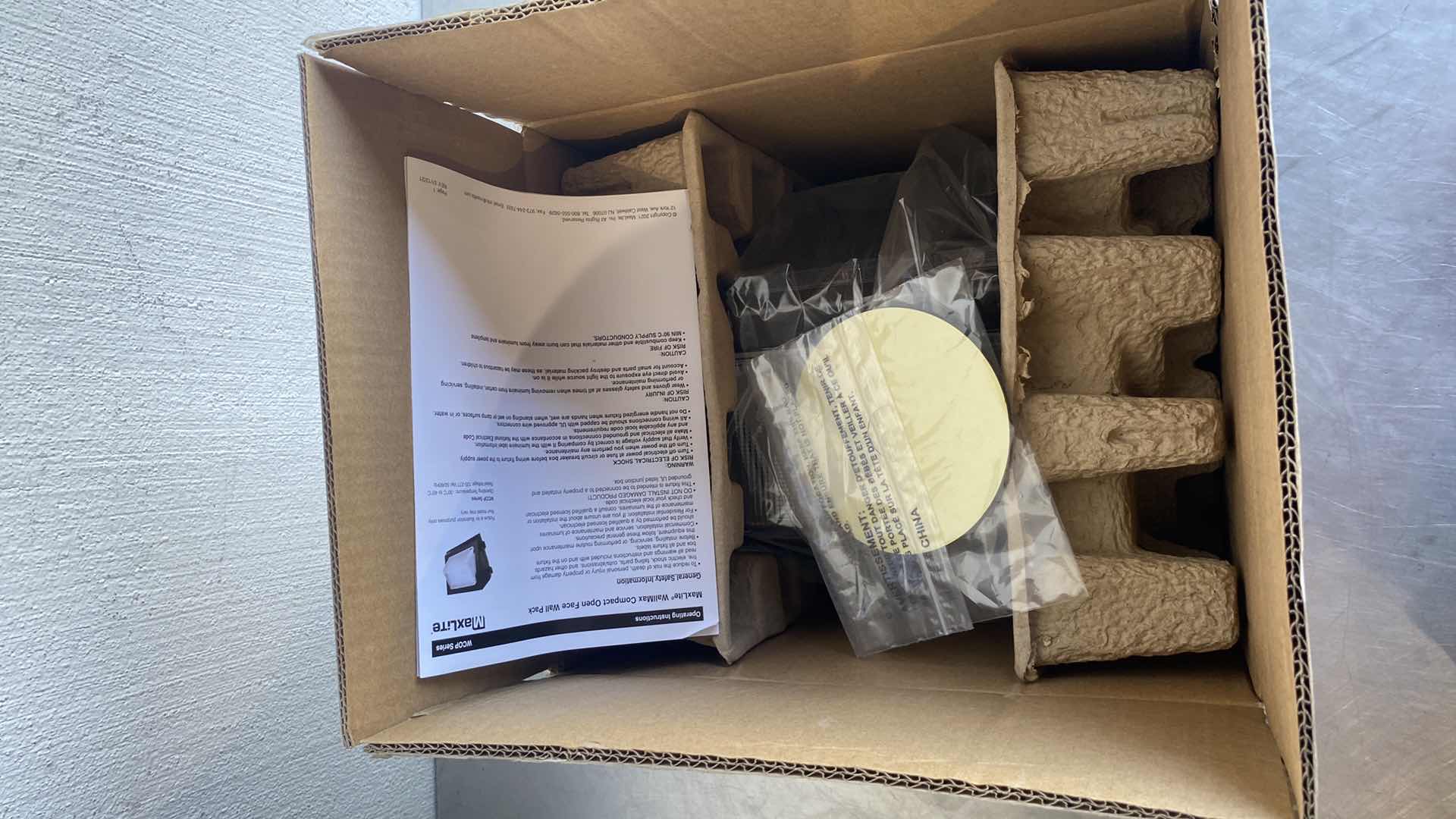 Photo 1 of MAXLITE 40 WATT OPEN FACE LED WALLPACK 5000K COLOR TEMP. 120-277V BRONZE