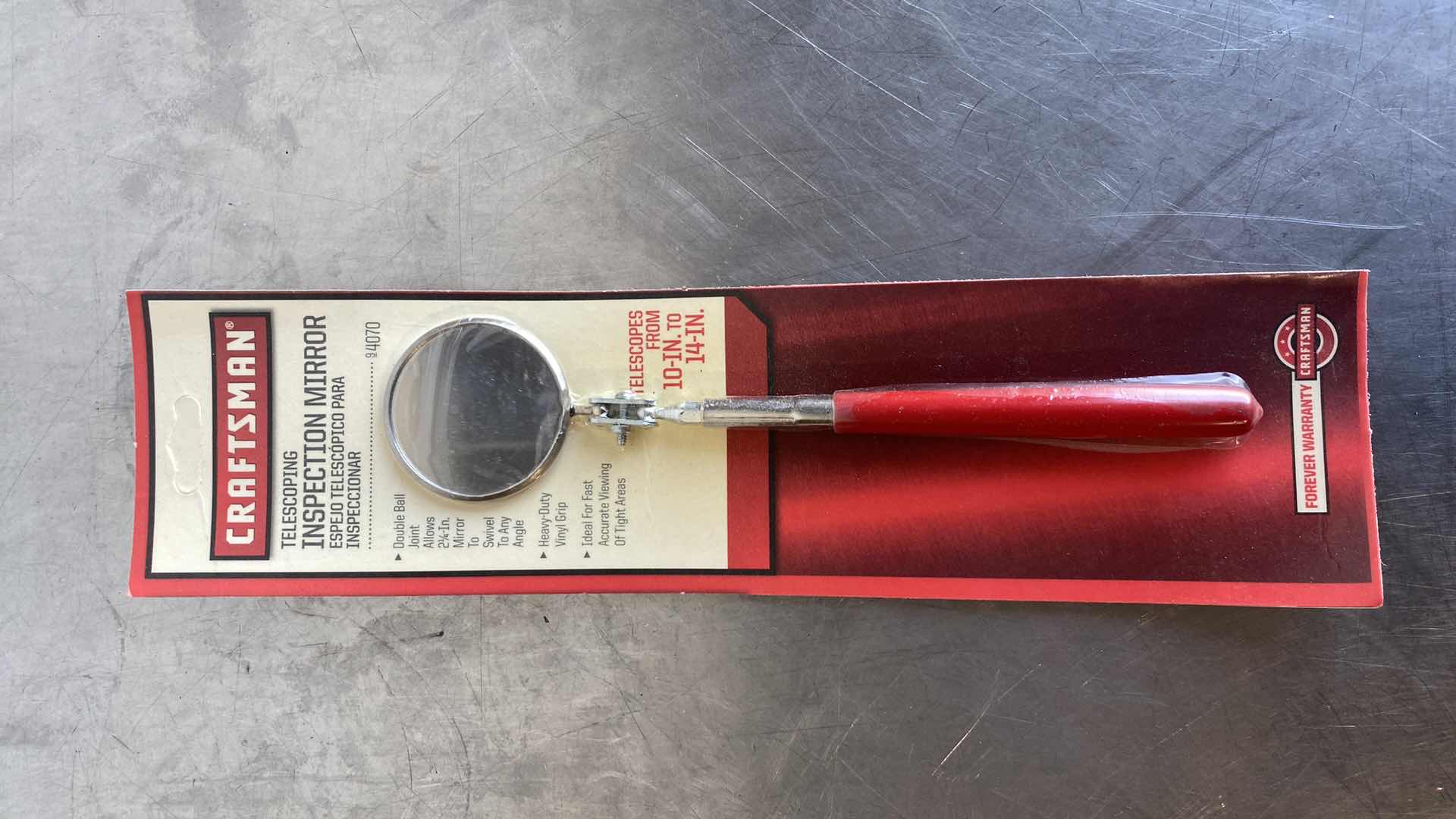 Photo 1 of CRAFTSMAN TELESCOPING INSPECTION MIRROR 2-1/4" SWIVEL MIRROR