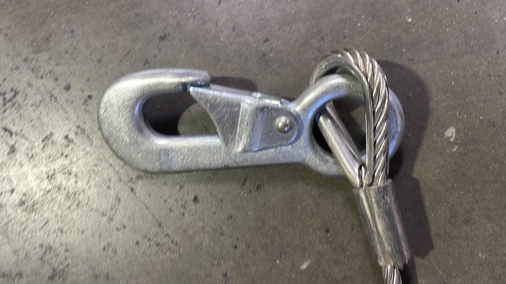 Photo 1 of 5/16” WIRE ROPE WITH HOOK UNKNOWN LENGTH