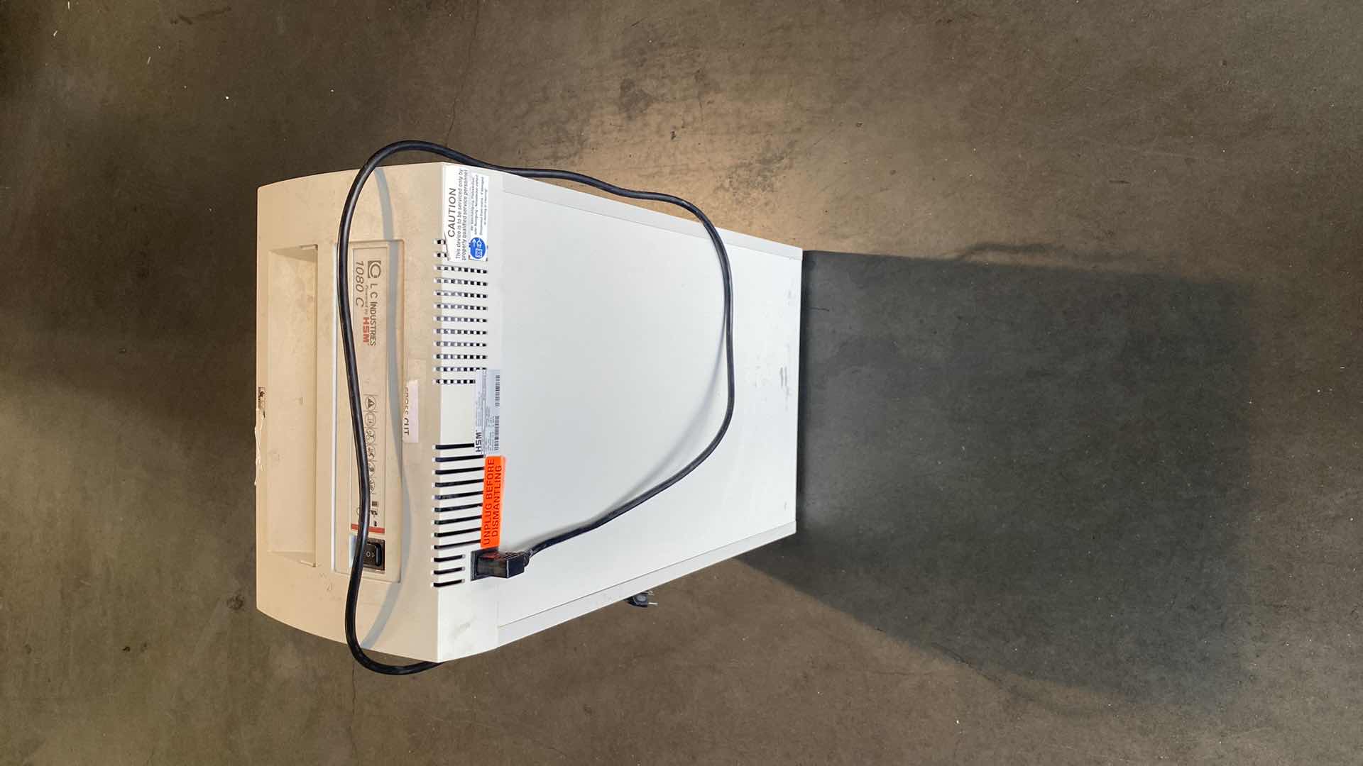 Photo 1 of LC INDUSTRIES 1080 C PAPER SHREDDER