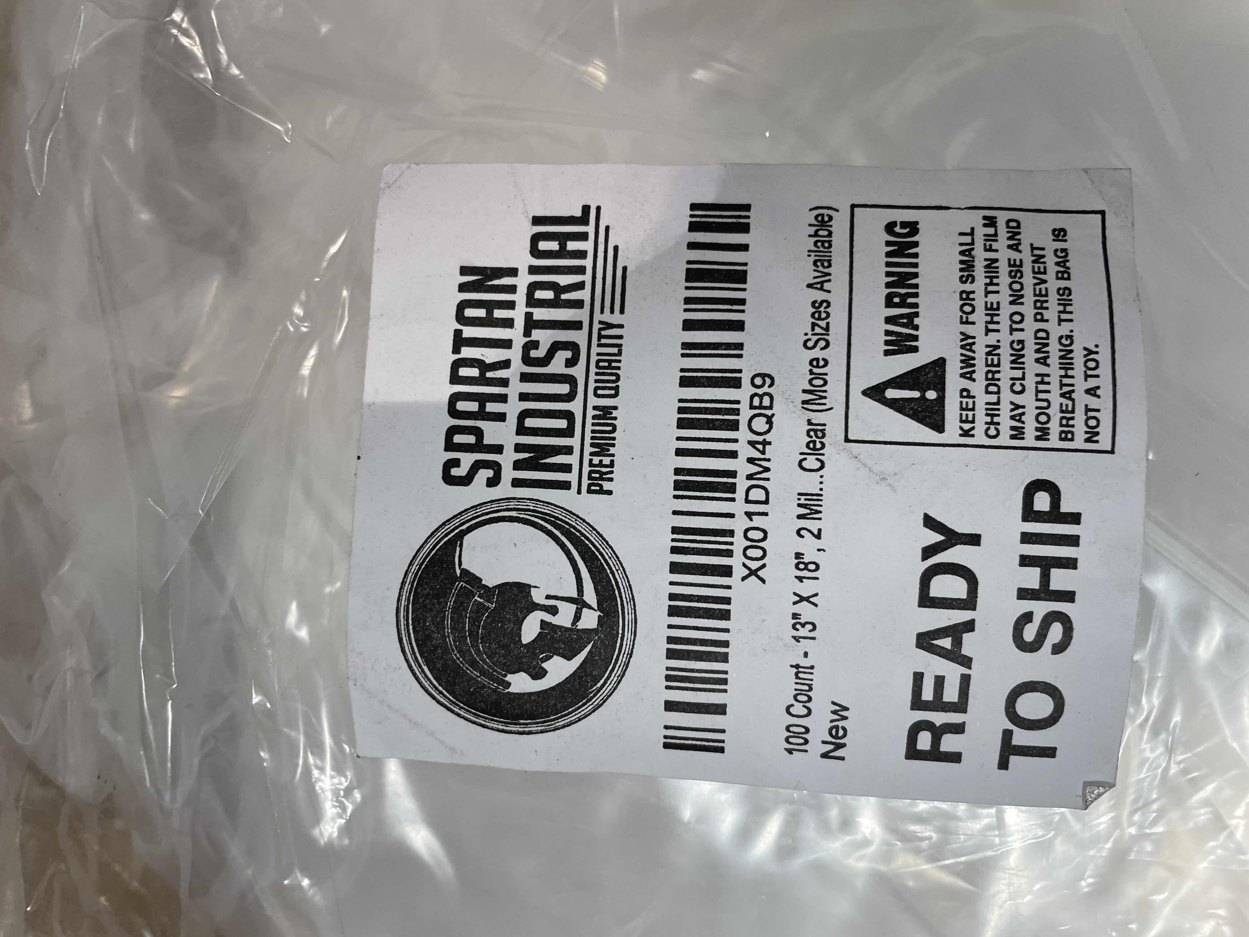 Photo 1 of 13" X 18" 2 MIL CLEAR RECLOSABLE ZIP PLASTIC POLY BAGS (200)