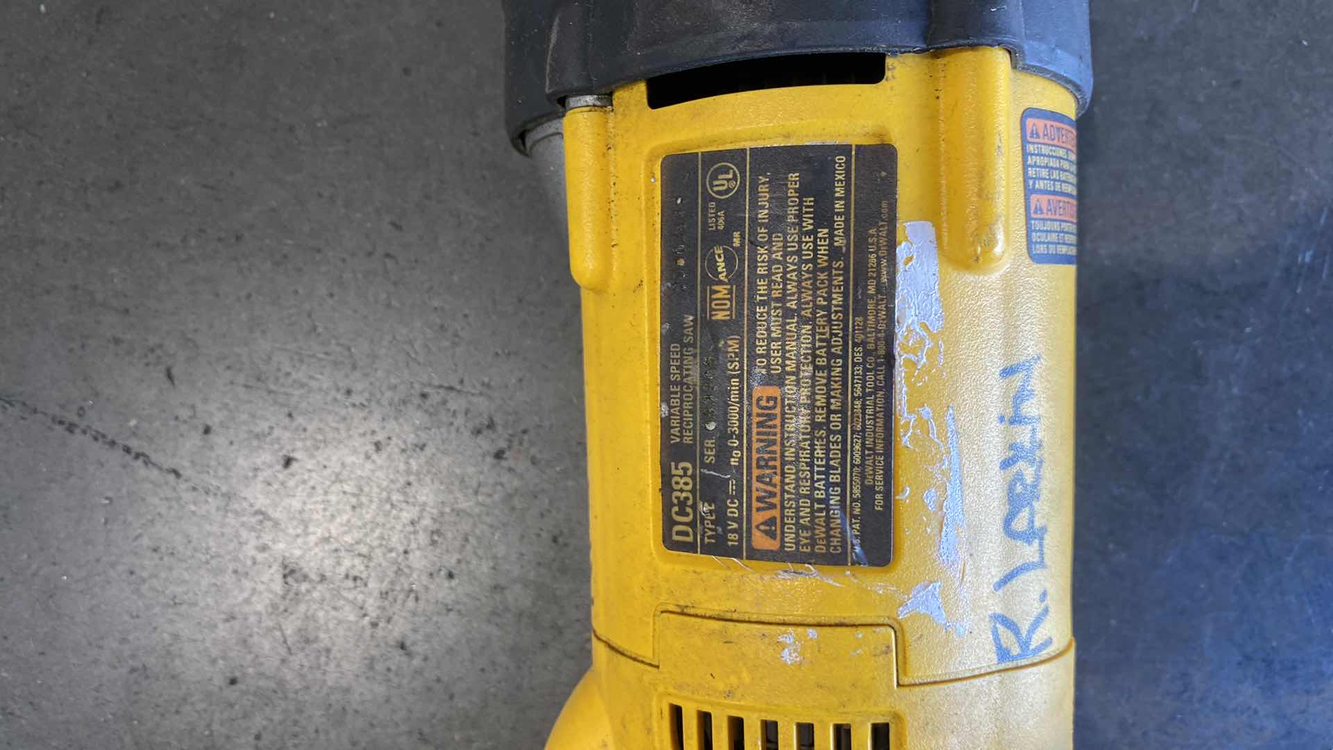 Photo 1 of DEWALT CORDLESS DRILL 18V DC925
DEWALT CORDLESS RECIPROCATING SAW 18V DC385
TESTIN WORKING