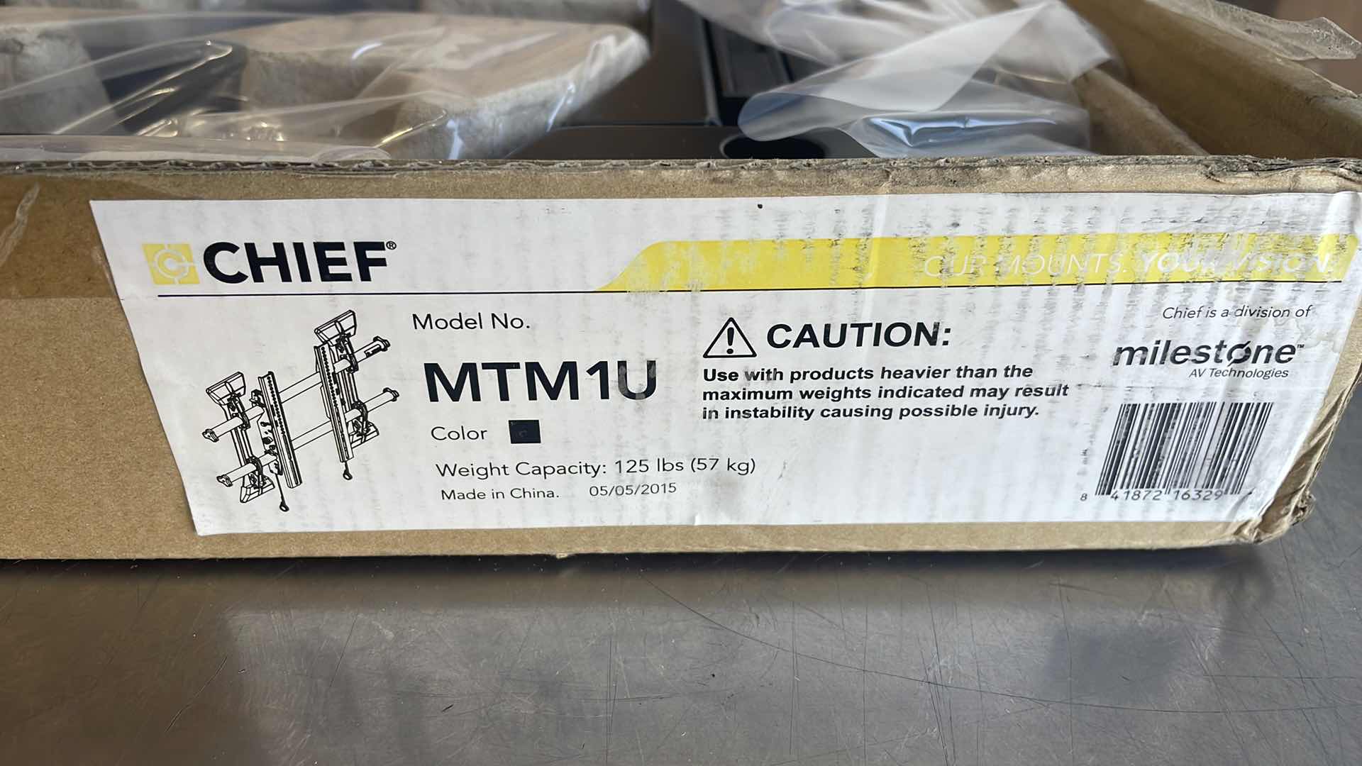 Photo 1 of CHIEF MTM1U MEDIUM FUSION® MICRO-ADJUSTABLE TILT WALL MOUNT