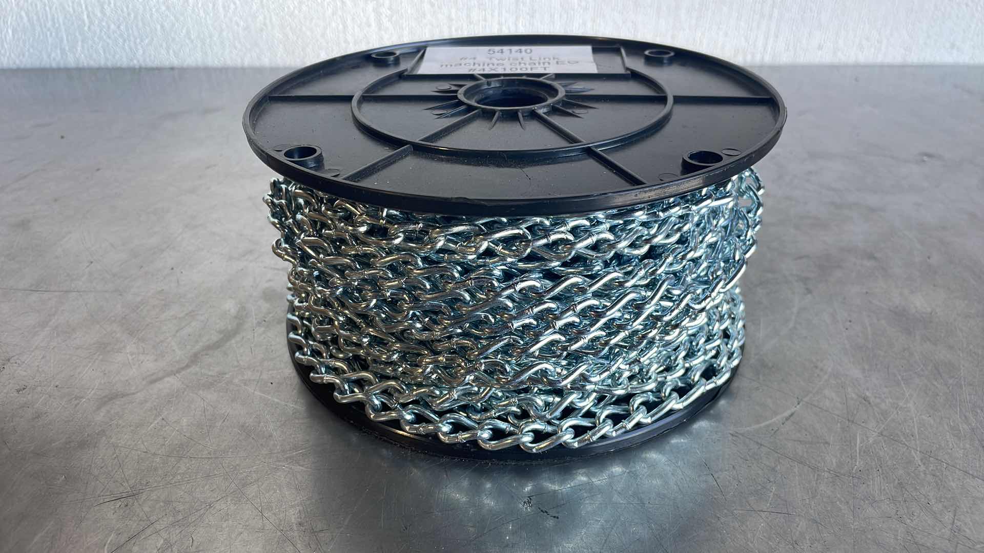 Photo 1 of 54140
#4 TWIST LINK MACHINE CHAIN EG
#4X100FT