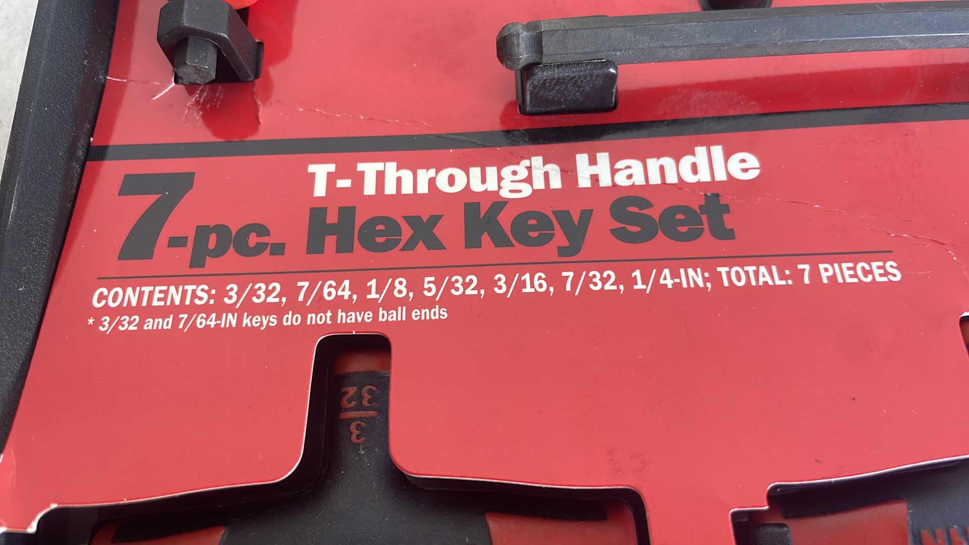 Photo 1 of CRAFTSMAN T-THROUGH HANDLE 7 PC HEX KEY SET STANDARD