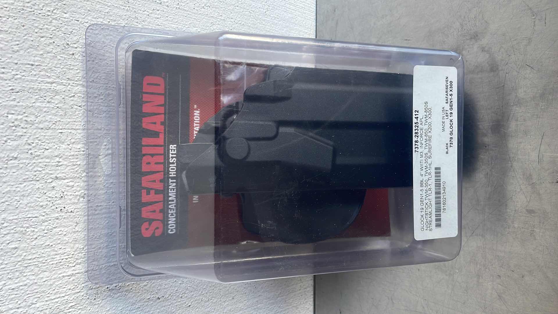 Photo 1 of SAFARILAND 7378-28325-412 7378
LH HOLSTER FOR GLOCK 19 GEN
1-5 X300