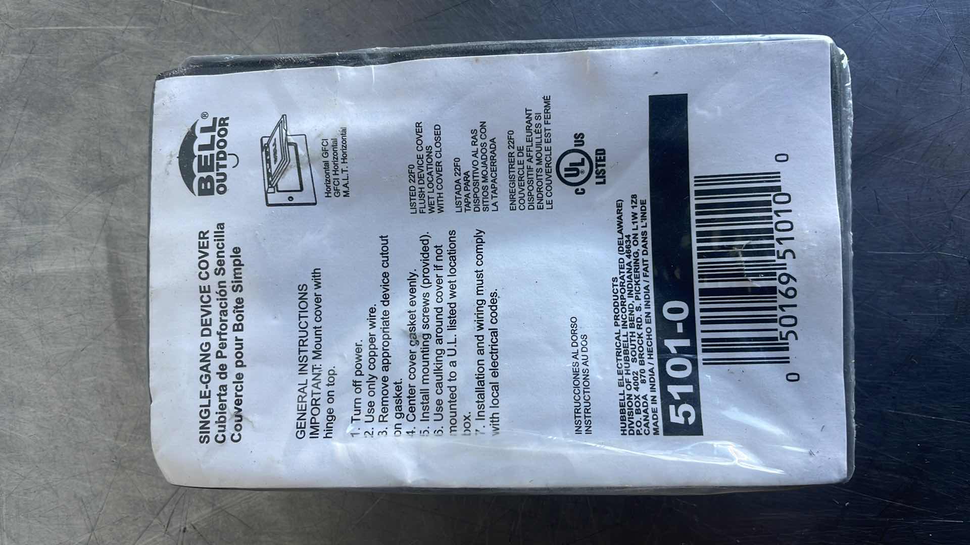 Photo 1 of BELL SINGLE GANG WEATHERPROOF OUTDOOR DEVICE COVER 5101-0(10)