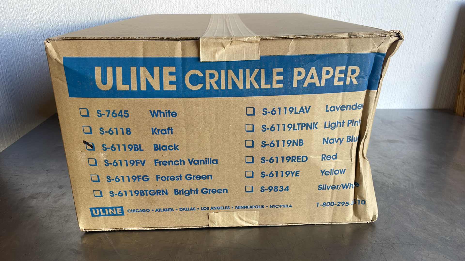 Photo 1 of ULINE CRINKLE PAPER - 10 LB, BLACK