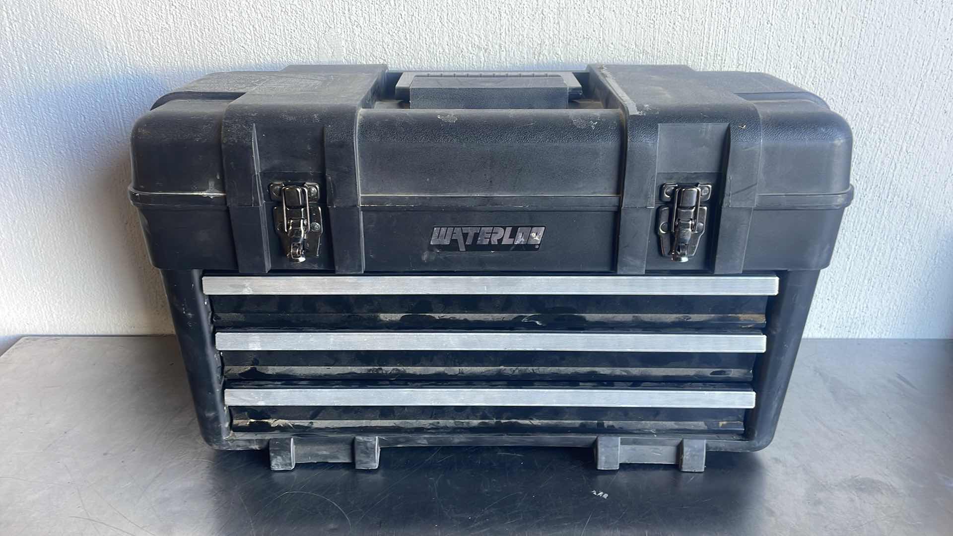 Photo 1 of WATERLOO PP-2314BK WATERLOO PLASTIC PORTABLE TOOL CHEST 3 DRAWER 23" X 10.5" X 13.5"