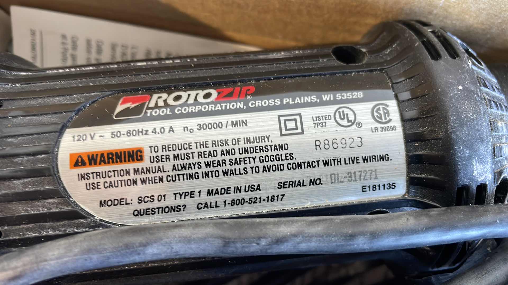 Photo 1 of ROTOZIP HEAVYDUTY SPIRAL SAW