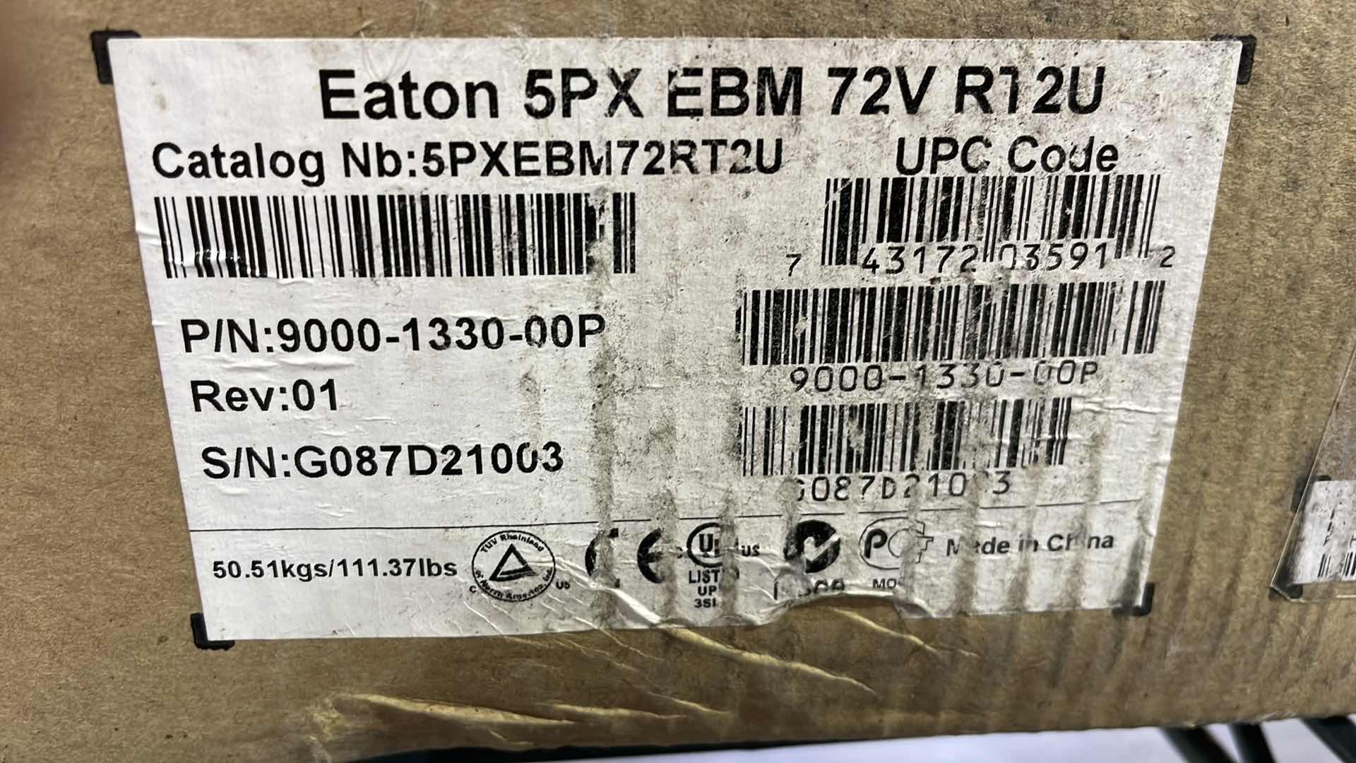 Photo 1 of EATON 5PX EBM 72V RT2U UNINTERRUPTED POWER SUPPLY UPS