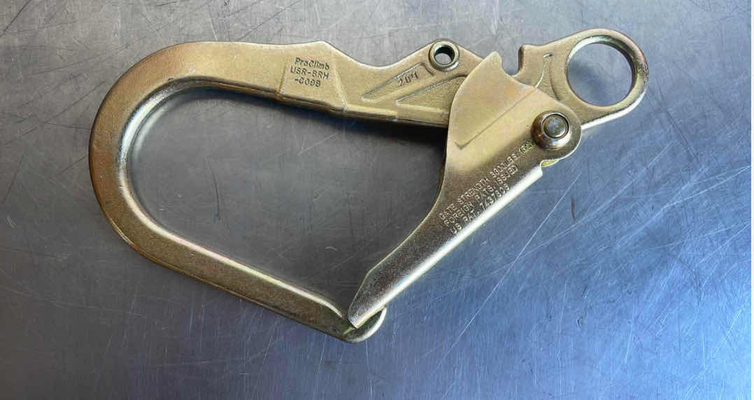 Photo 1 of BOX FULL OF PROCLIMB 342-USR-BRH-C09B FORGED STEEL REBAR HOOK FIXED EYE YELLOW ZINC FINISH MISSING SAFETY LOCKING MECHANISM