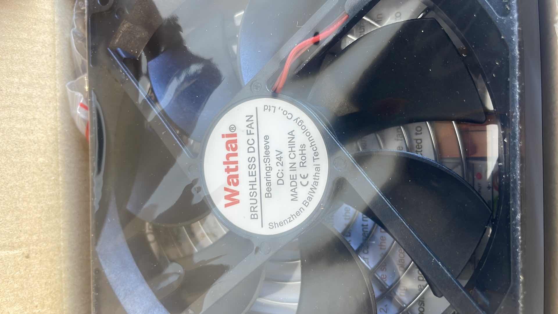 Photo 1 of WATHAI 120X120X38MM 120MM 24V 2PIN BRUSHLESS DC INDUSTRIAL COOLING CASE FAN (3)