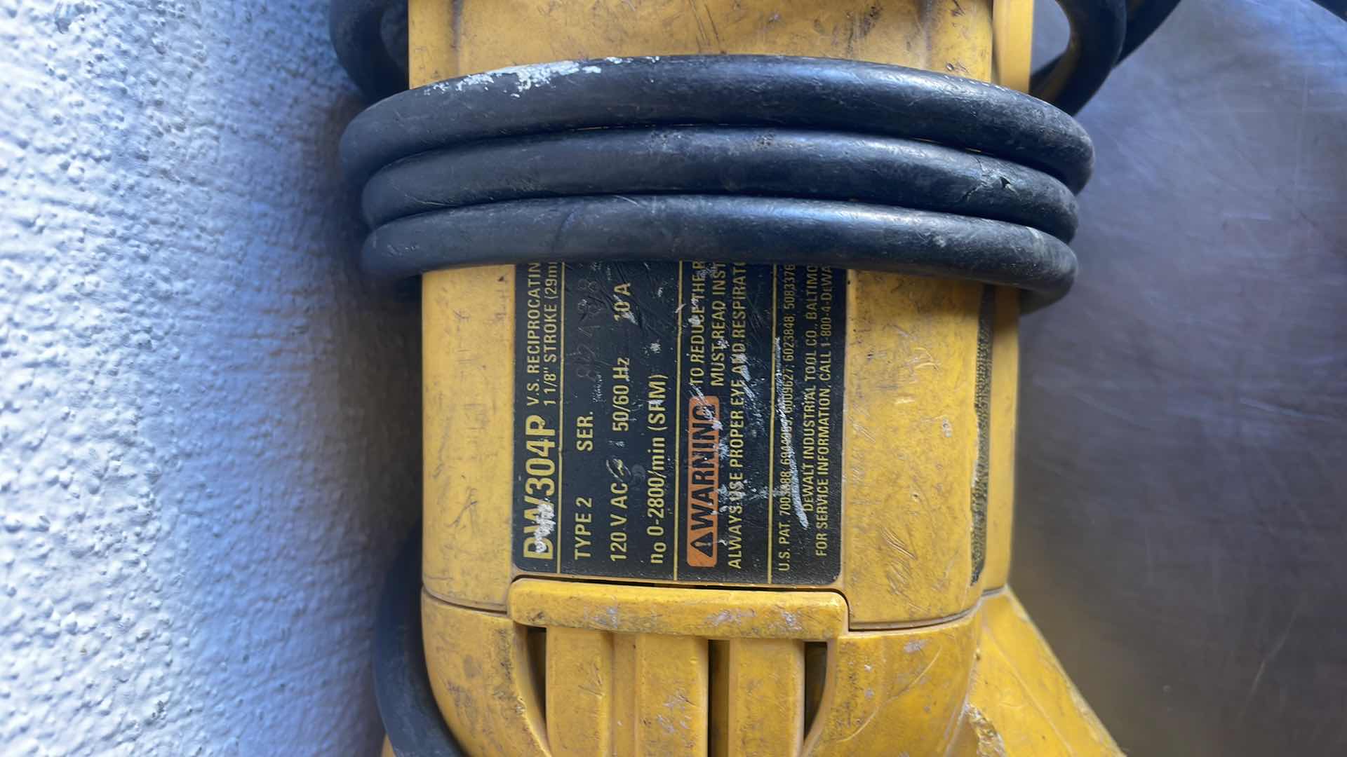 Photo 1 of DEWALT RECIPROCATING SAW 4 1/2” ANGLE GRINDER AND 3/8” DRILL