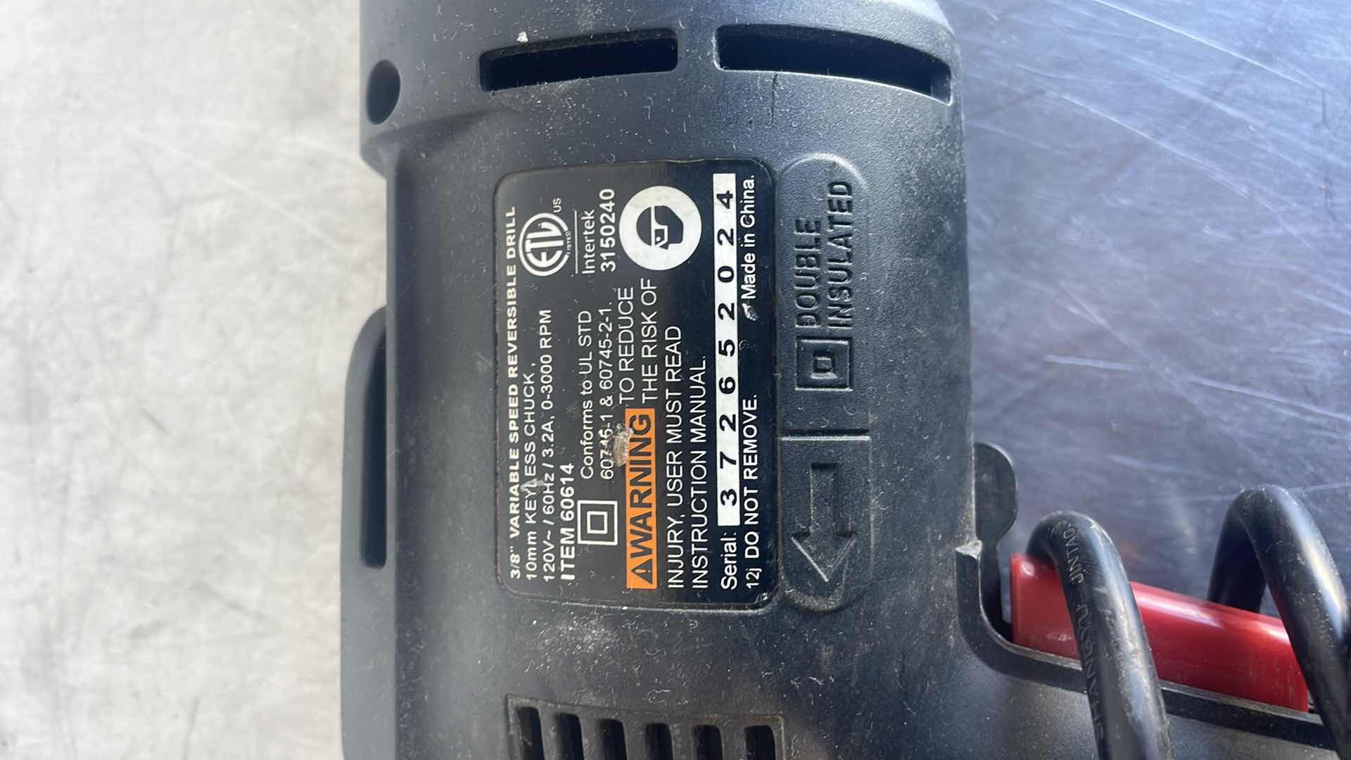 Photo 1 of DRILL MASTER 3/8” REVERSIBLE DRILL