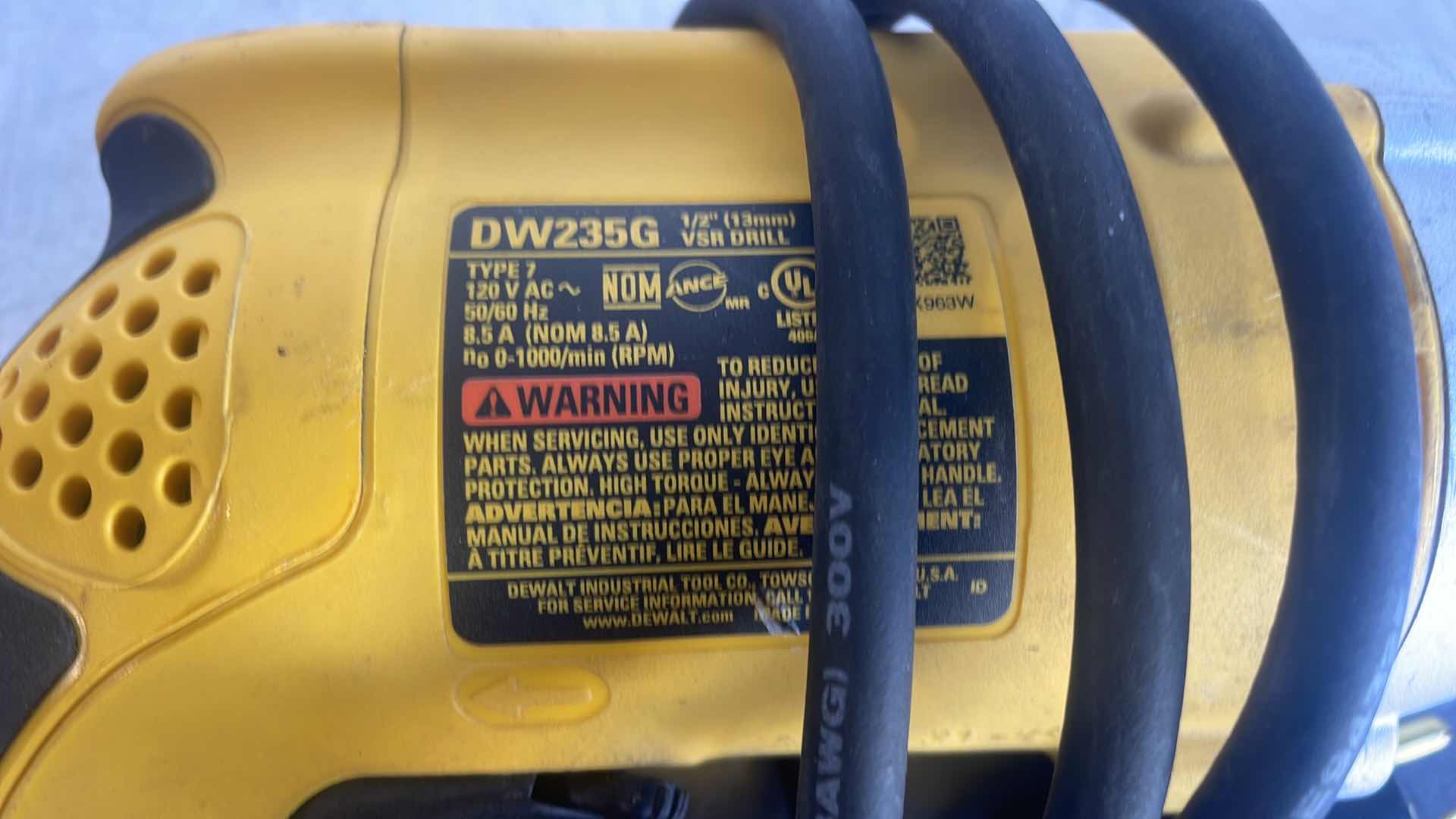 Photo 1 of DEWALT 1/2” VSR DRILL