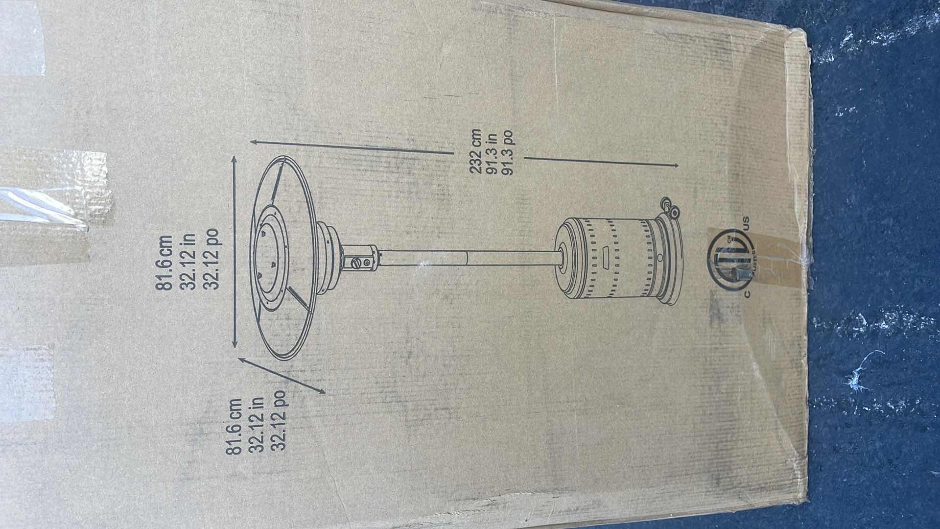 Photo 1 of FIRE SENSE 46,000 BTU OUTDOOR PATIO HEATER - PROPANE - GRAY - SEALED IN BOX