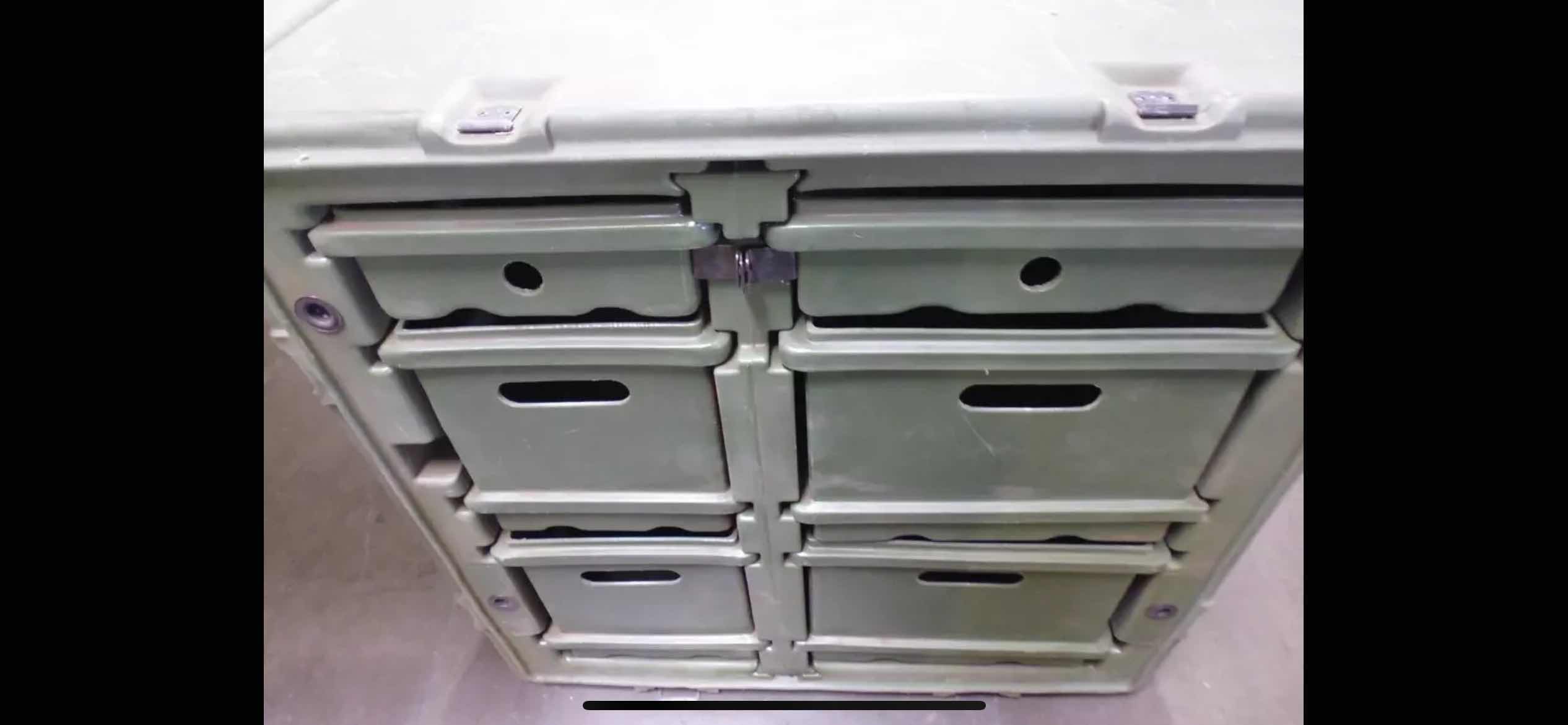 Photo 1 of MILITARY MOBILE OFFICE FIELD DESK TABLE CASE WITH DRAWERS