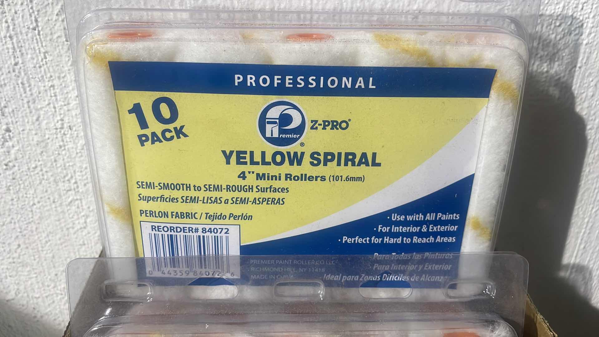 Photo 1 of PREMIER 4" YELLOW SPIRAL MINI ROLLER COVER 45 PACK