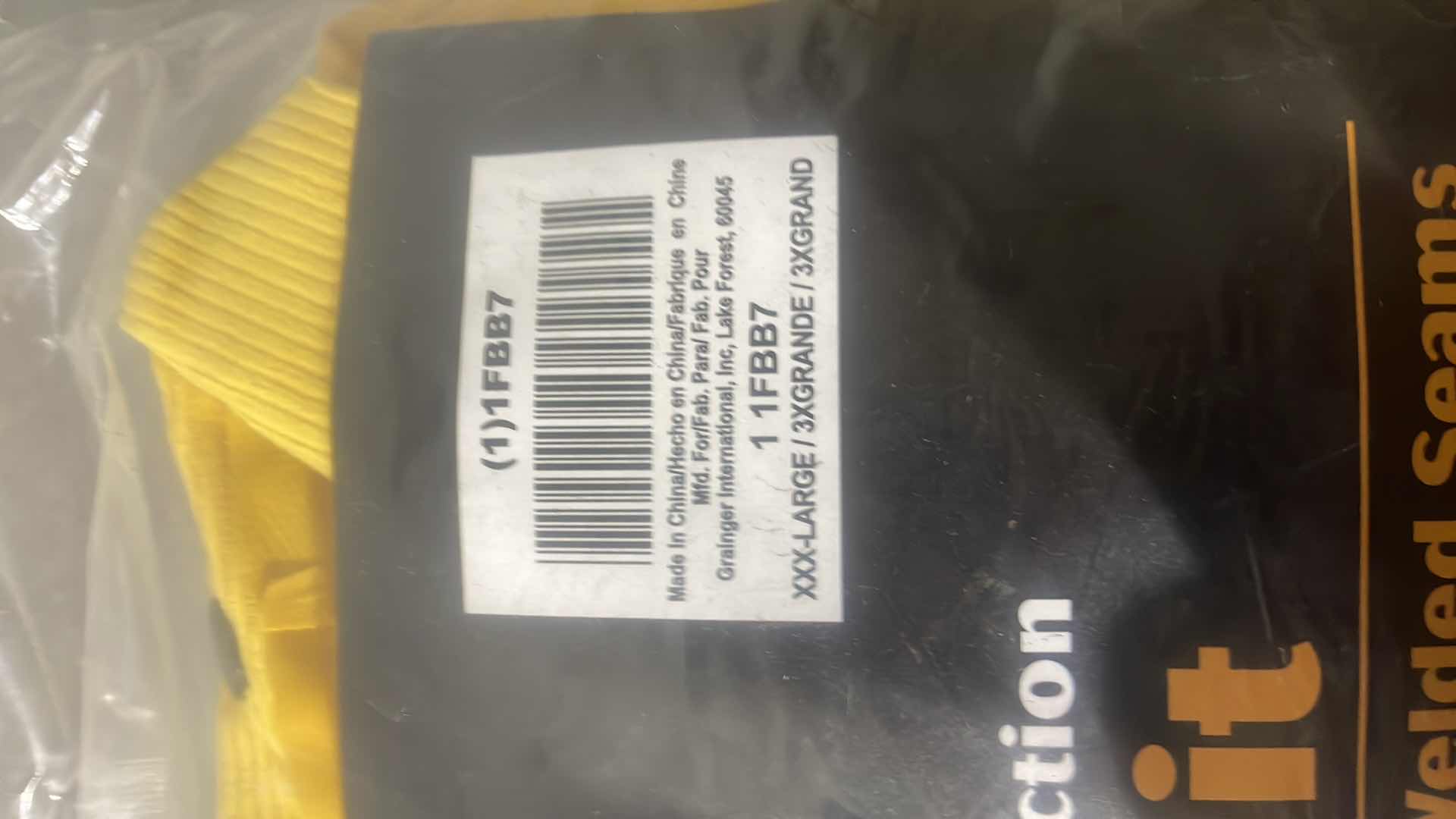 Photo 1 of CONDOR 3-PIECE RAINSUIT WITH DETACHABLE HOOD: YELLOW, 3XL, HEAVY DUTY PVC, 13.8 MIL THICK