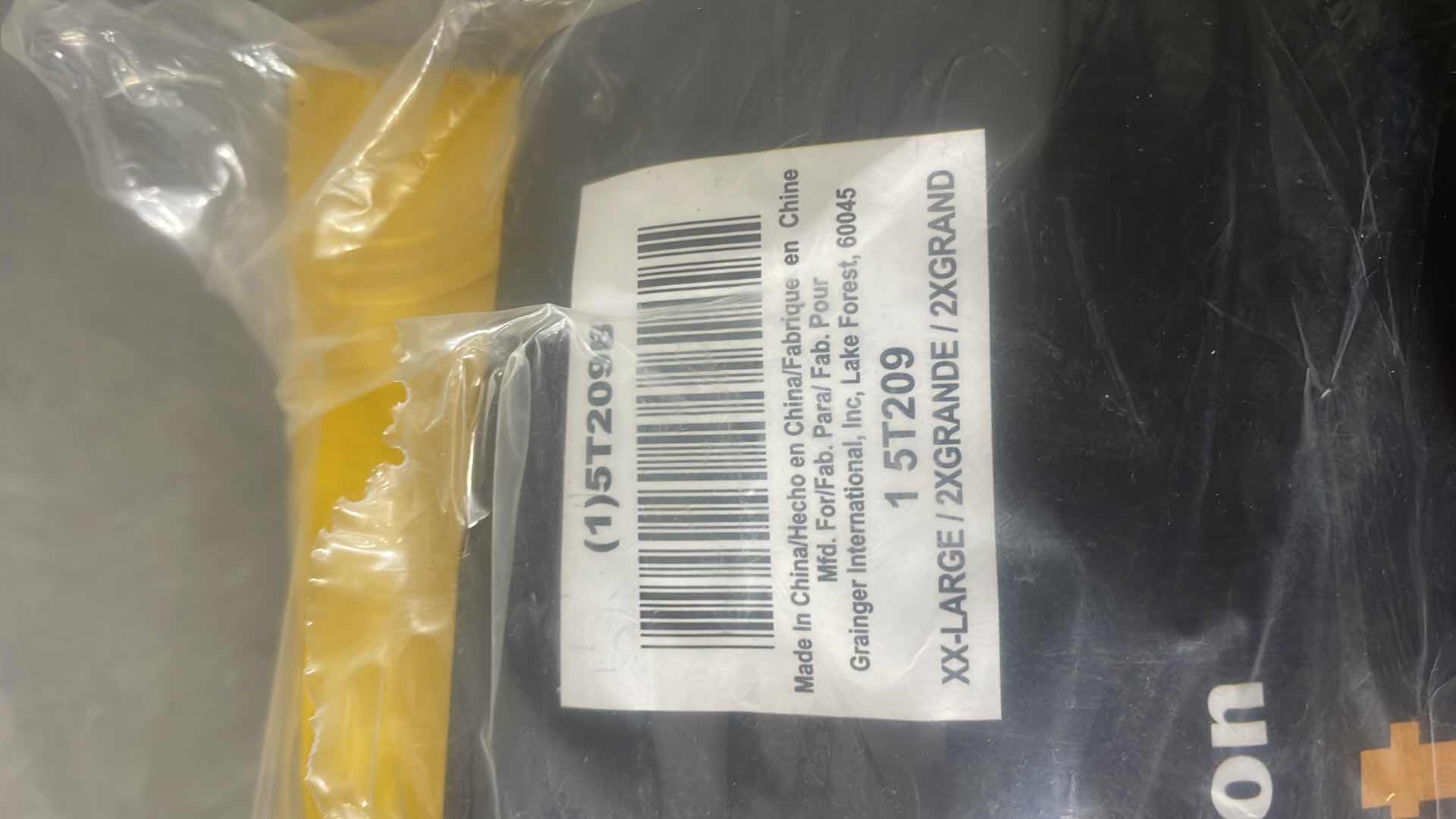 Photo 1 of CONDOR 3-PIECE RAINSUIT WITH DETACHABLE HOOD: YELLOW, 2XL, HEAVY DUTY PVC, 13.8 MIL THICK