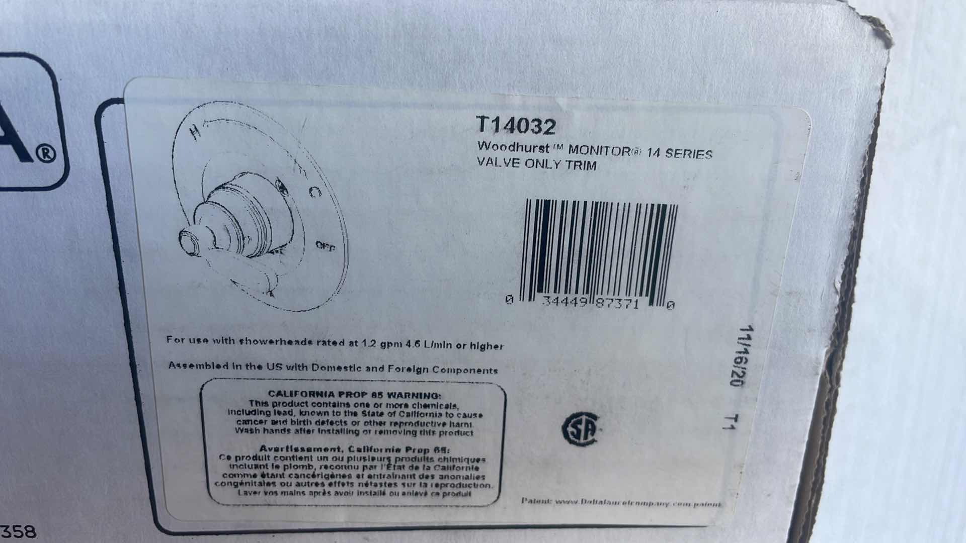 Photo 1 of DELTA 14032 WOODHURST MONITOR VALVE ONLY TRIM, CHROME, 14 SERIES (3)