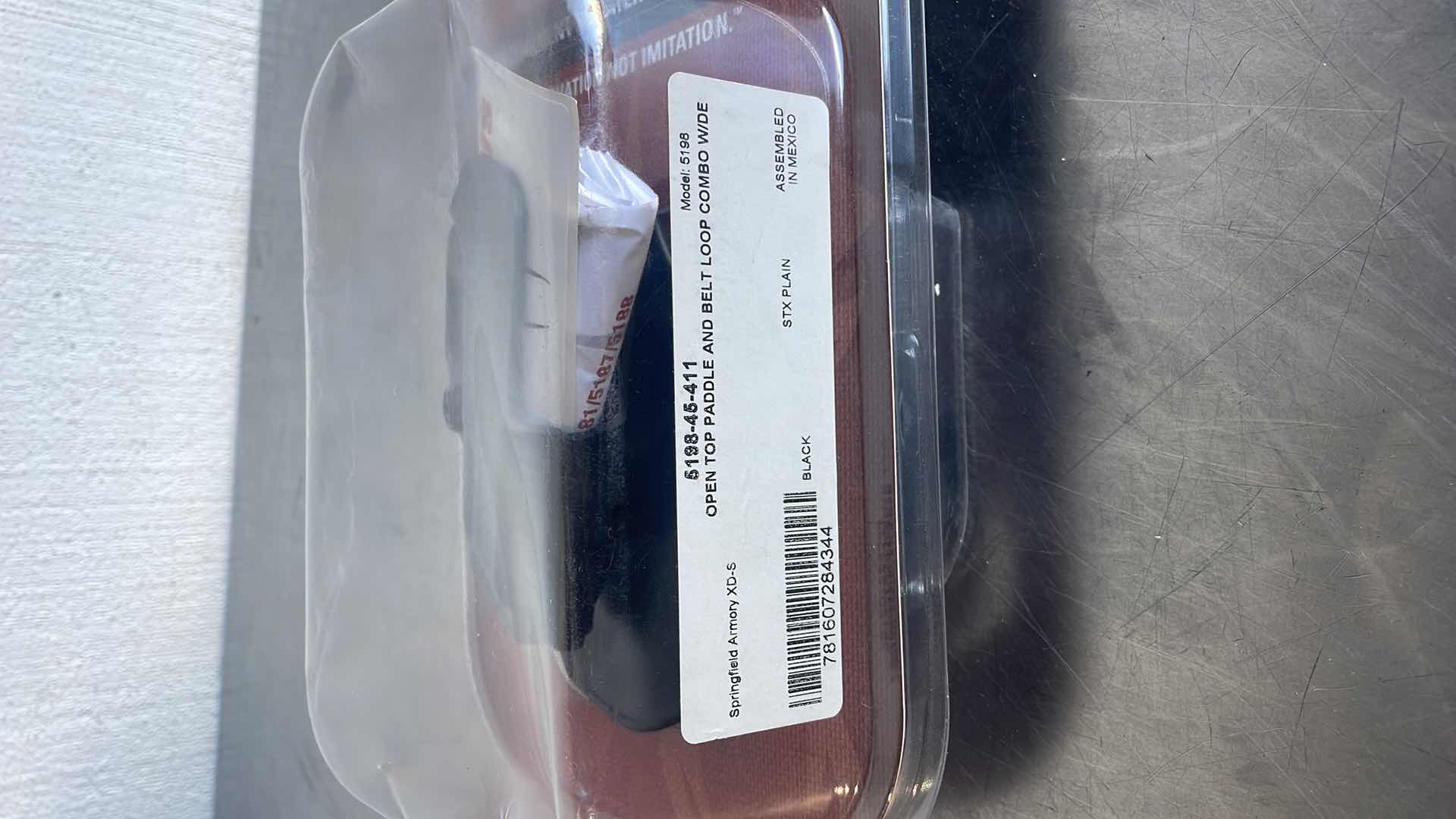 Photo 1 of SAFARILAND MODEL 5198 OPEN TOP PADDLE HOLSTER, SPRINGFIELD XD-S, RH, BLACK