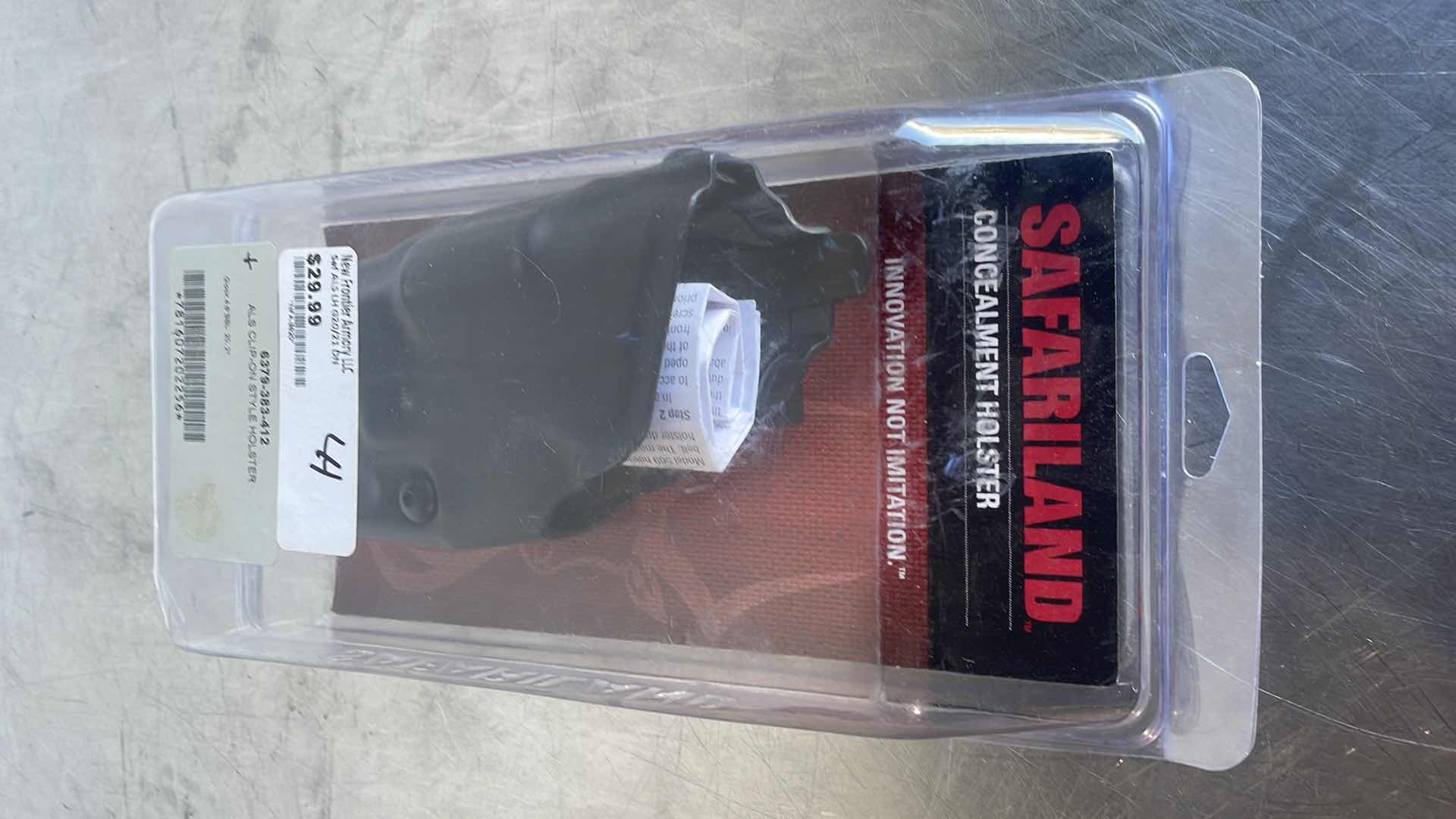 Photo 1 of SAFARILAND MODEL 6379 ALS CLIP-ON BELT HOLSTER, GLOCK 20/21, LEFT HAND, STX PLAIN BLACK, 6379-383-412