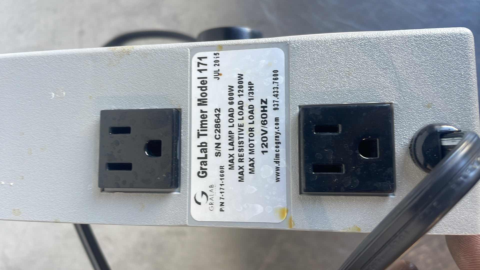 Photo 1 of GRALAB MODEL 171 60 MINUTE GENERAL PURPOSE TIMER, 7-1/2" LENGTH X 7-1/2" WIDTH X 2-1/2" HEIGHT