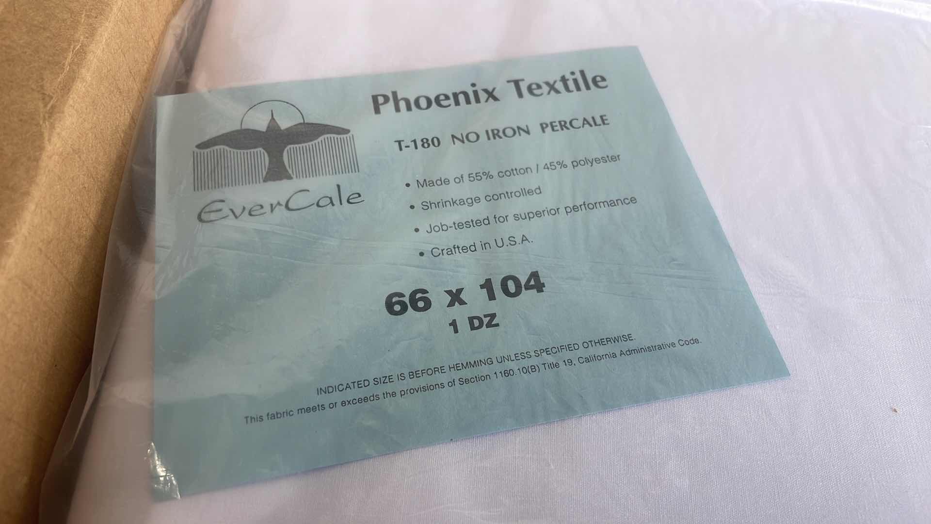 Photo 1 of T180 WHITE SHEETS 66”x104” 2 DZ