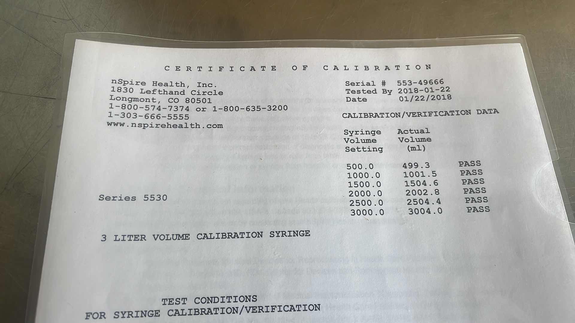 Photo 1 of KOKO 3L CALIBRATION SYRINGE