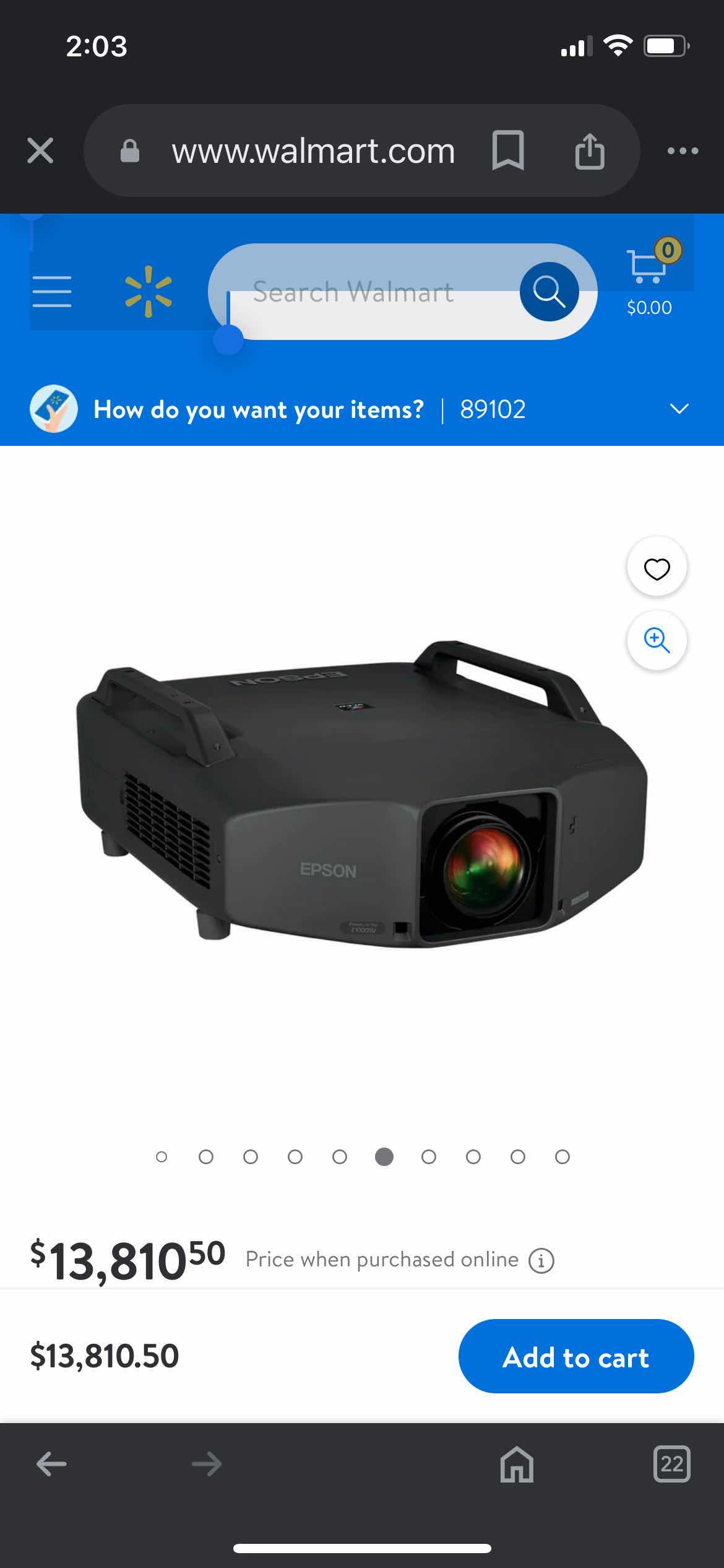 Photo 1 of EPSON POWERLITE PRO Z10005UNL - 3LCD PROJECTOR - 10000 LUMENS (WHITE) - WUXGA (1920 X 1200) - 16:10 - 1080P - LAN - BLACK