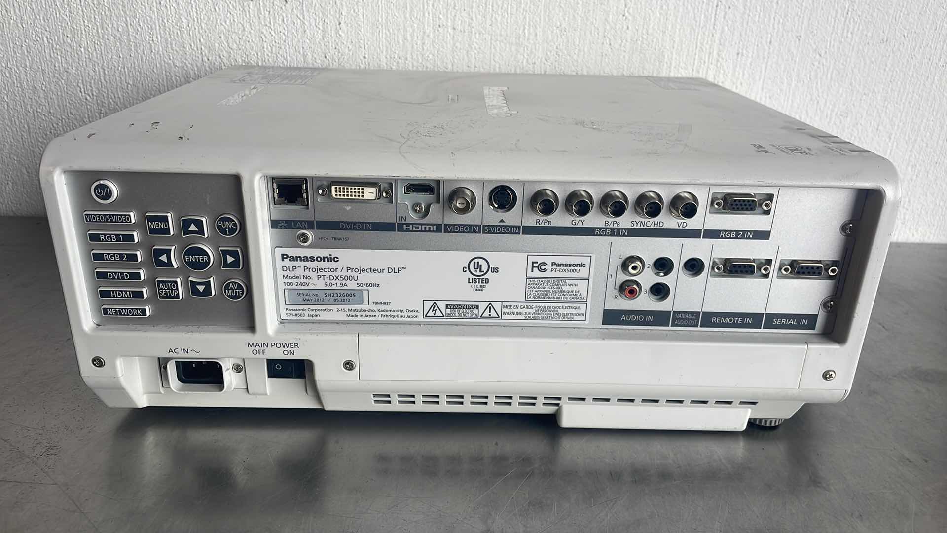 Photo 1 of PANASONIC PT-DX500U DLP PROJECTOR