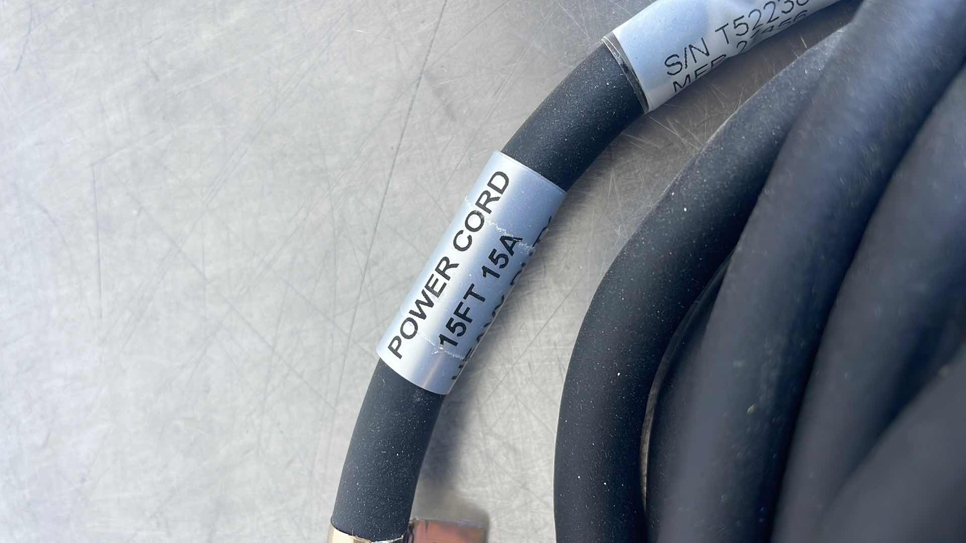 Photo 1 of POWER CORD 15FT 15A HEAVY DUTY