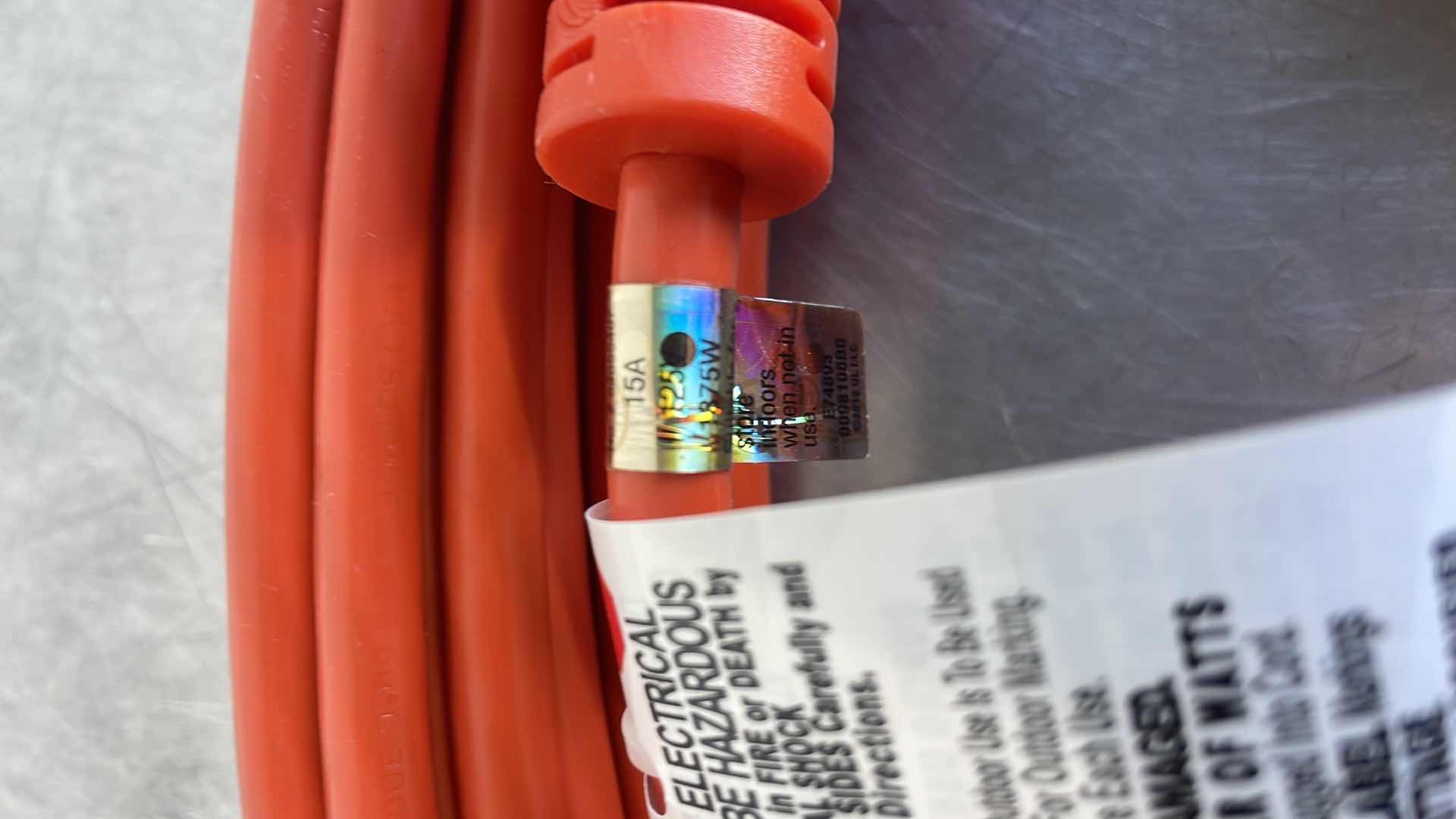 Photo 1 of POWER CORD 15FT 15A HEAVY DUTY EXTENSION CORD