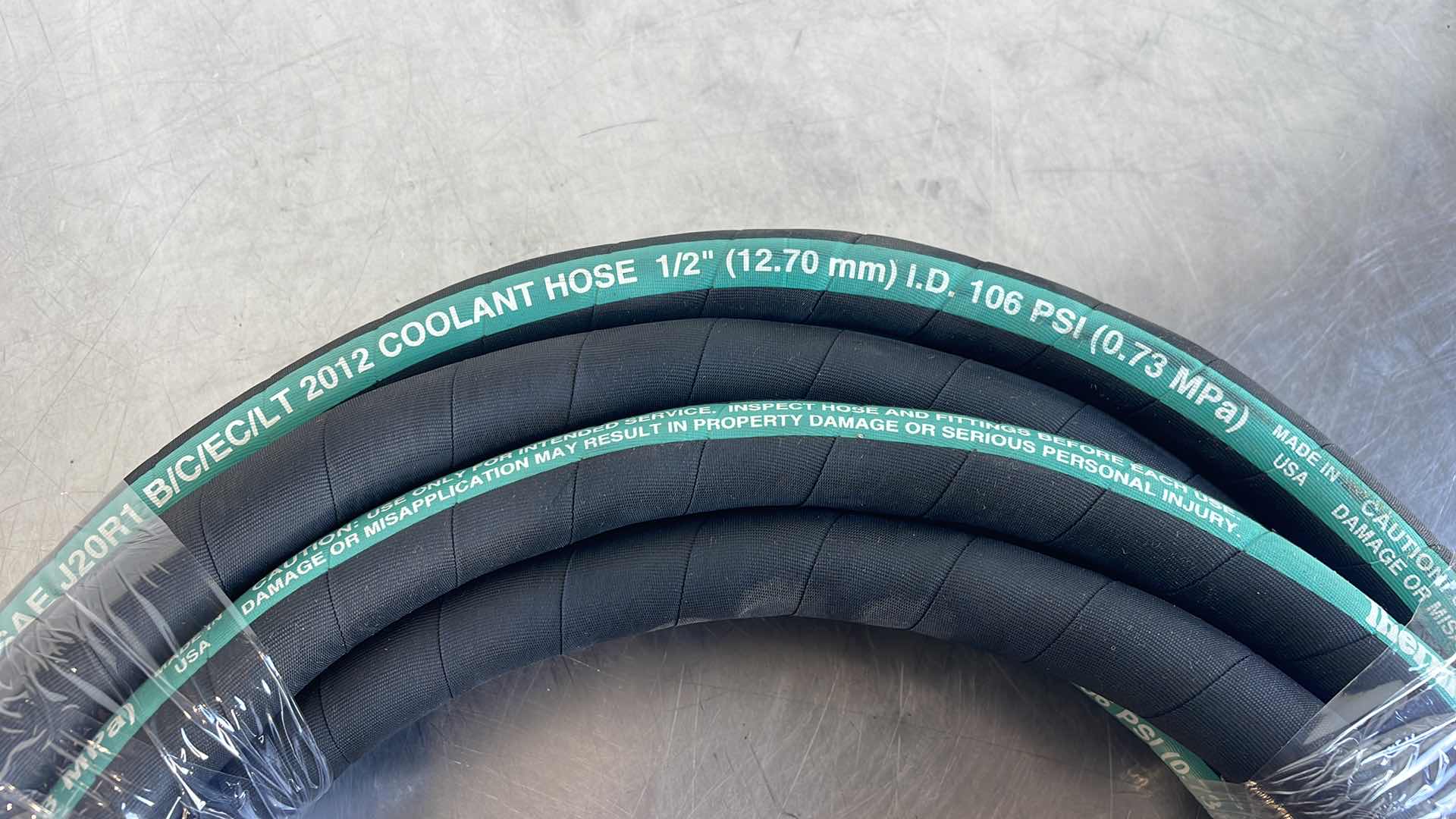 Photo 1 of 25 FT. THERMOID 2012 MADE IN USA 1/2"
COOLANT HOSE SAE 20R1 CLASS 7 & 8 TRUCKS