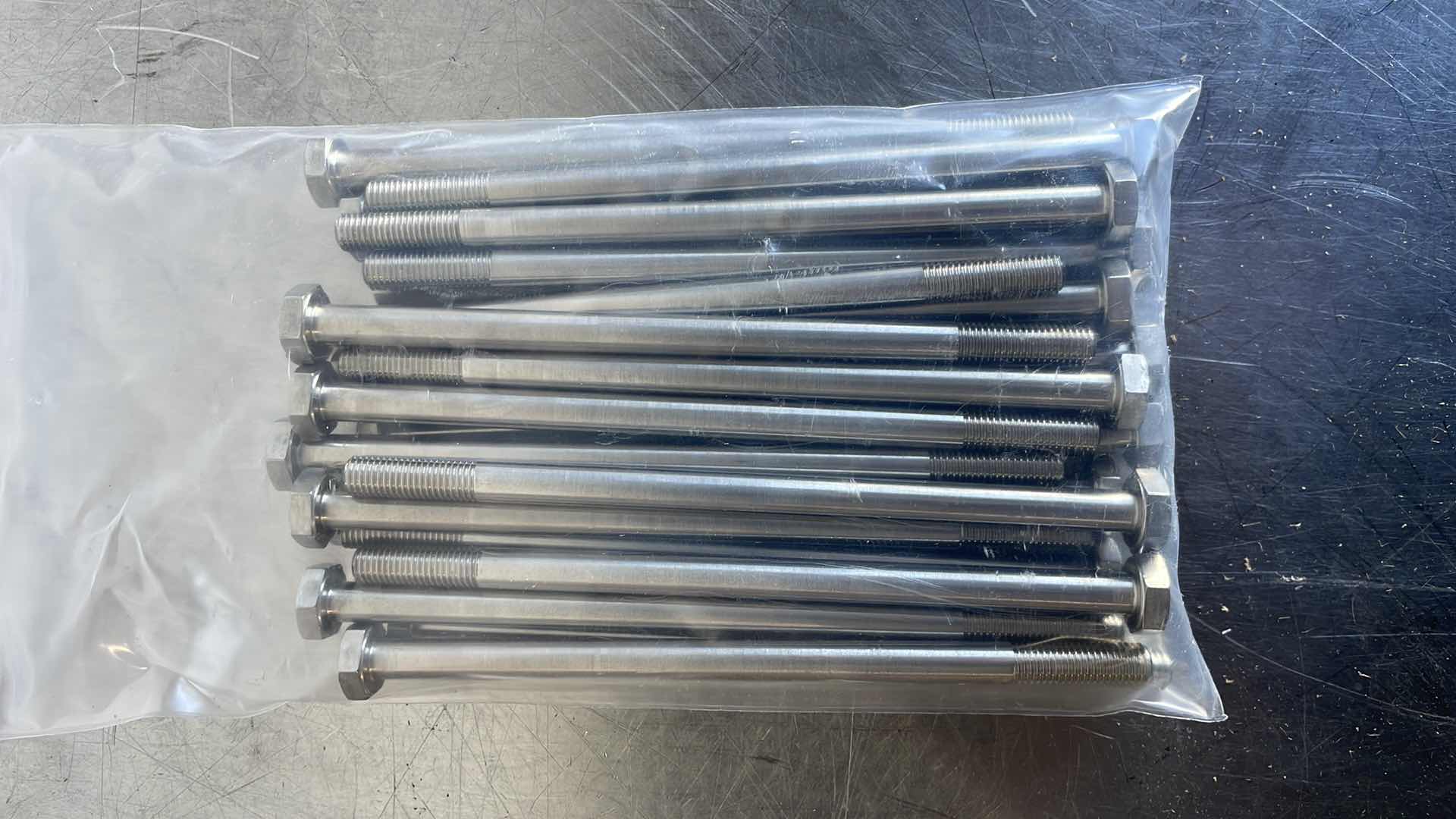 Photo 1 of (26 PACK) 1/4"-28 x 4-5/8" HEX HEAD BOLTS STEEL, 13/16" THREAD LENGTH