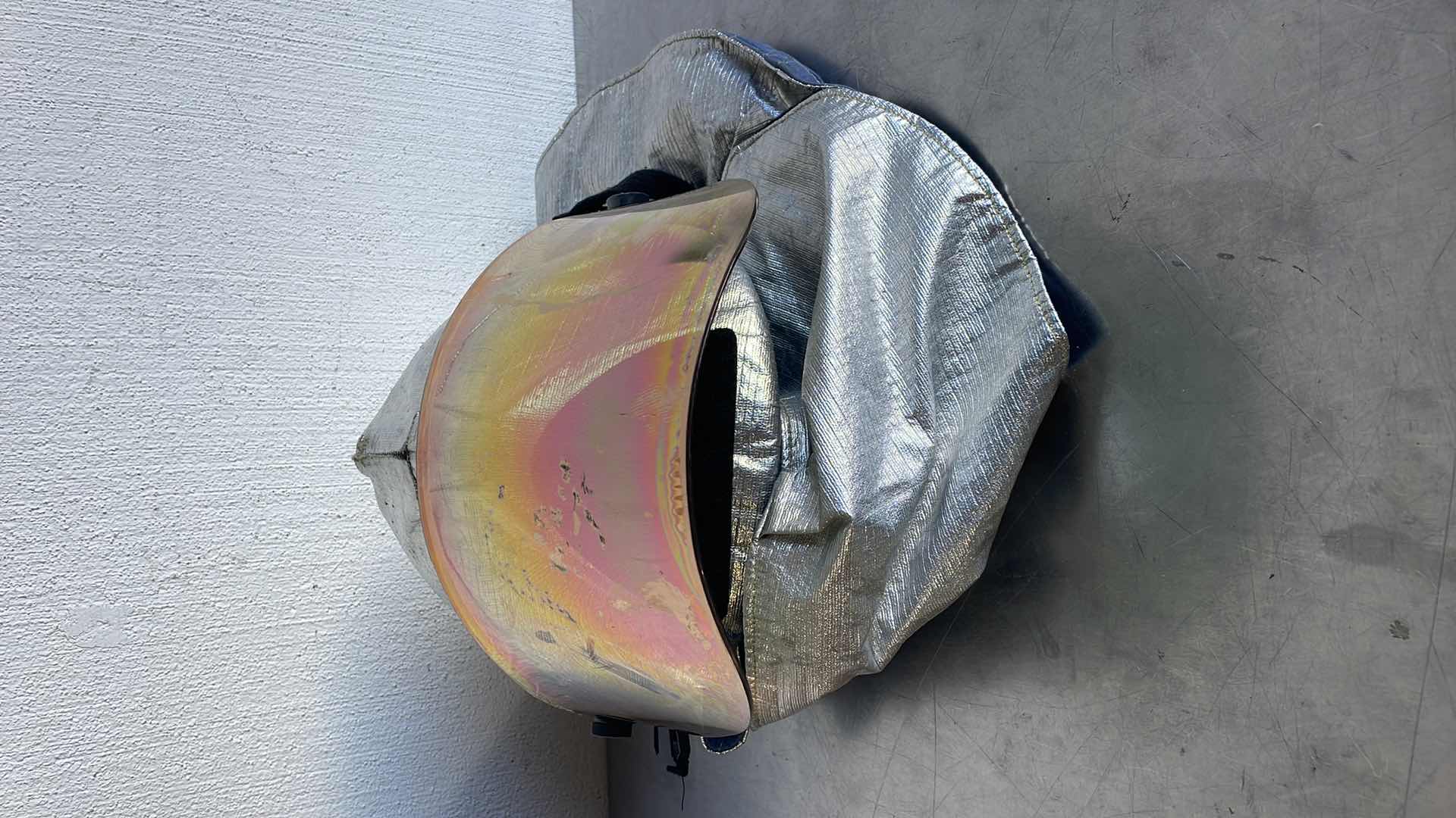 Photo 1 of MORNING PRIDE PROTECTIVE FIRE HELMET WITH SHROUD ADJUSTABLE INSULATED NFPA